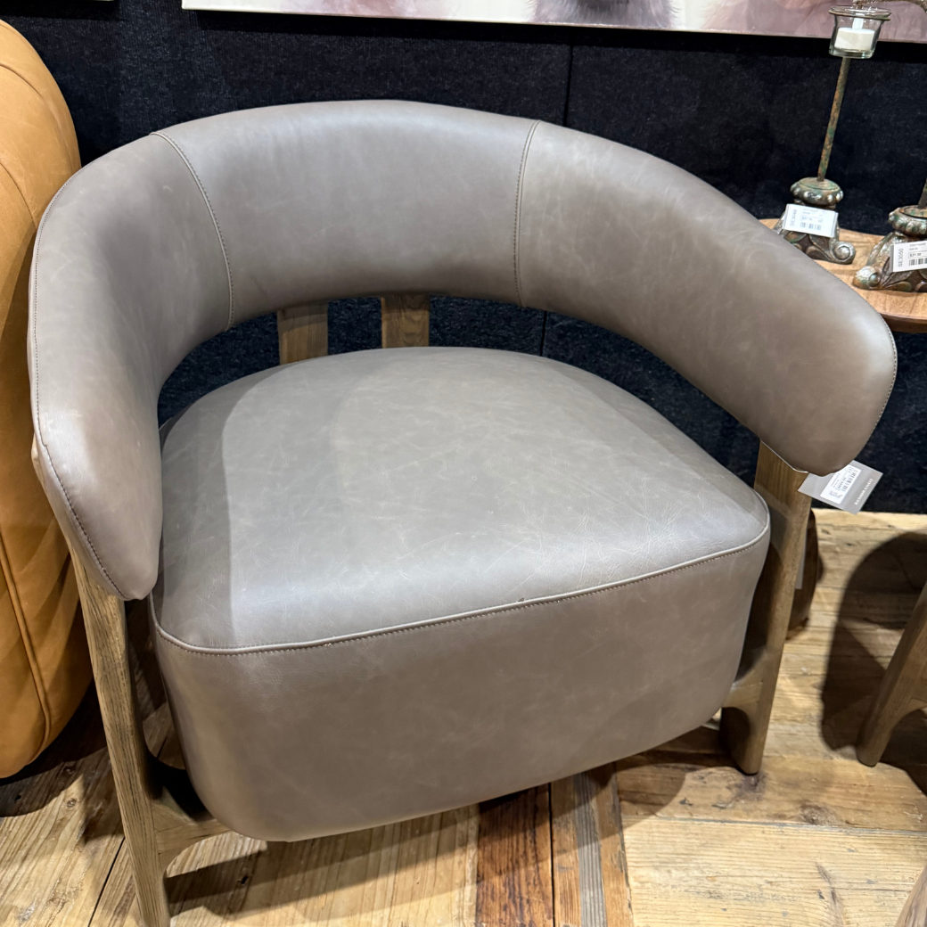 Luca Armchair - Charcoal Leather