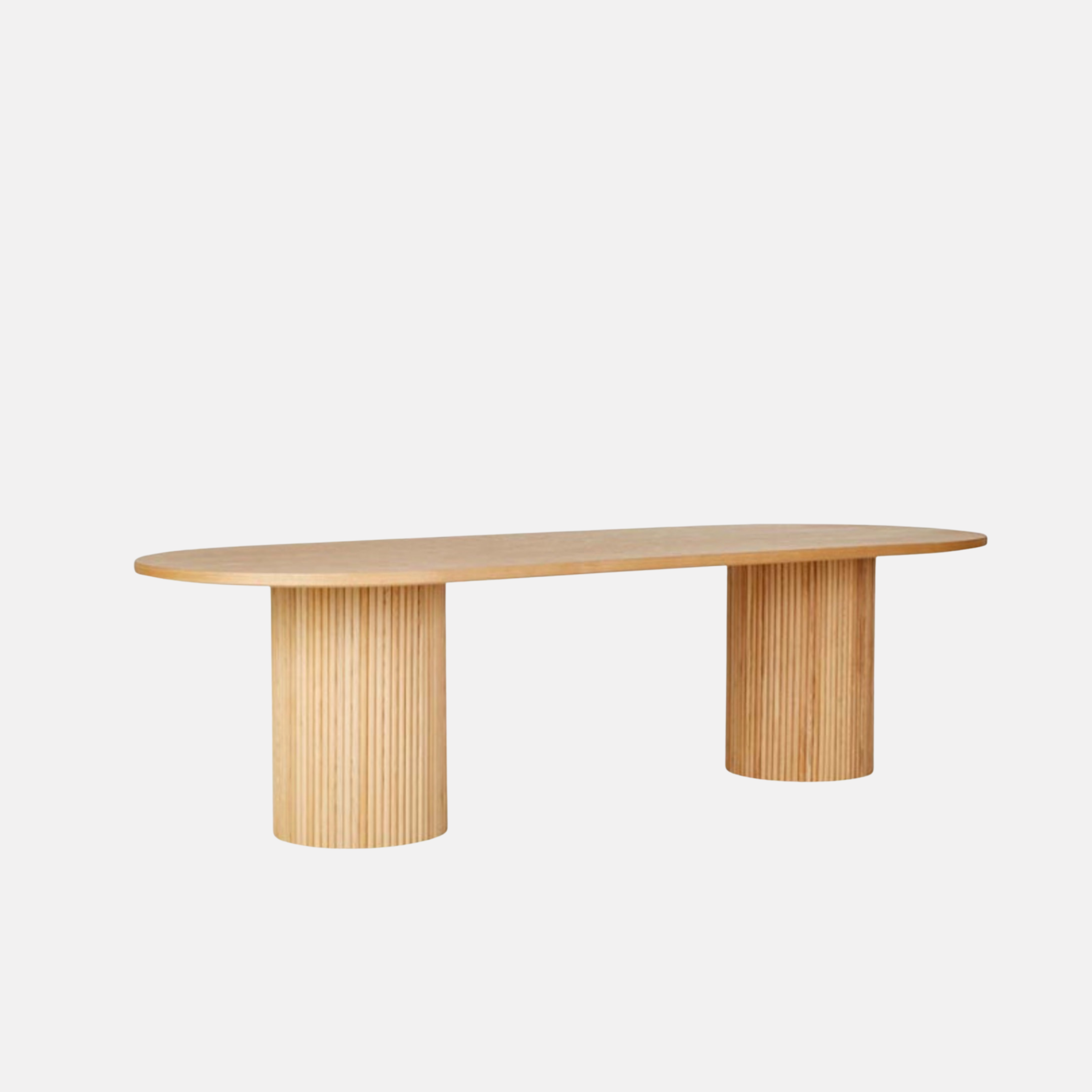 Benjamin Ripple Oval Dining Table - Natural Ash