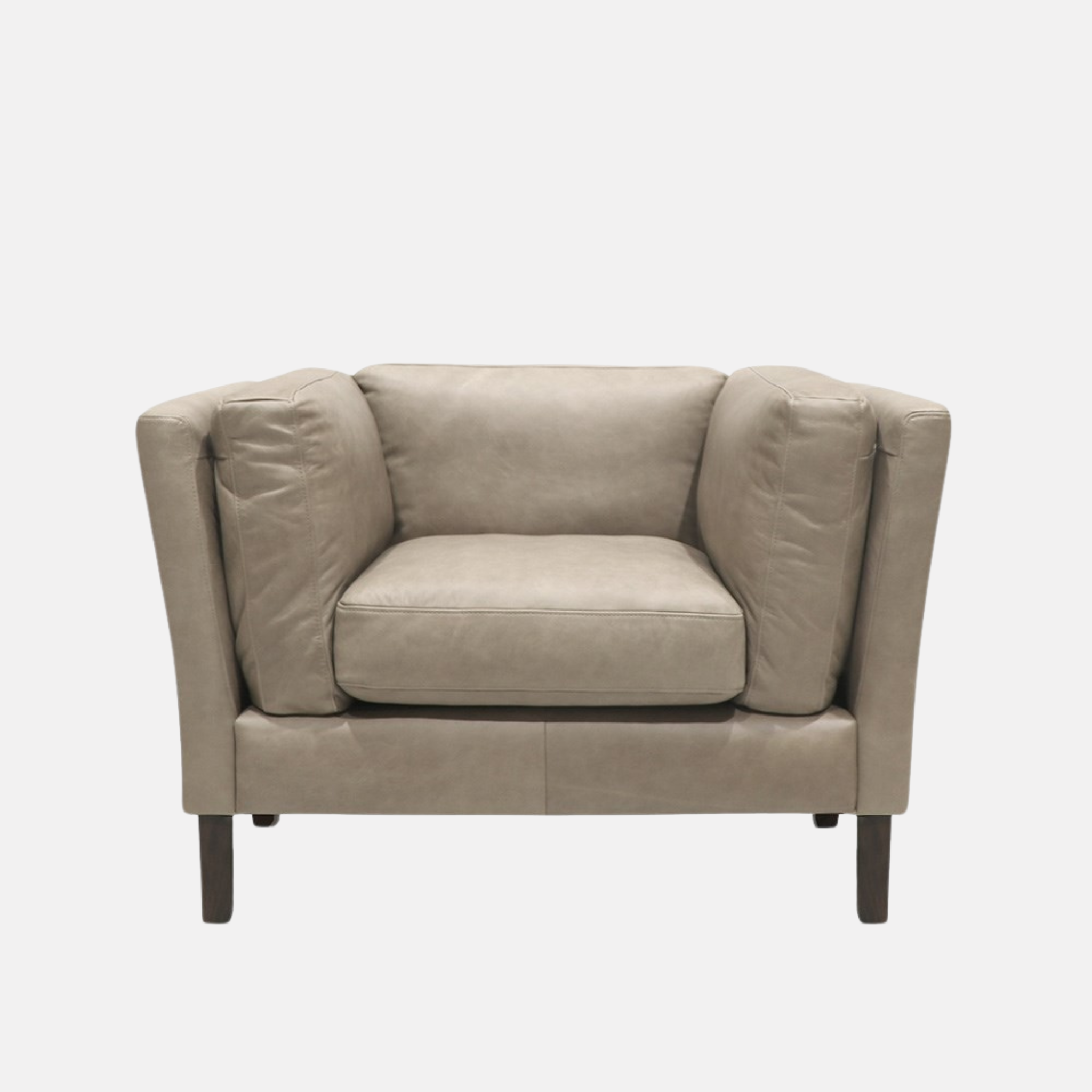 Modena Grey Leather Armchair