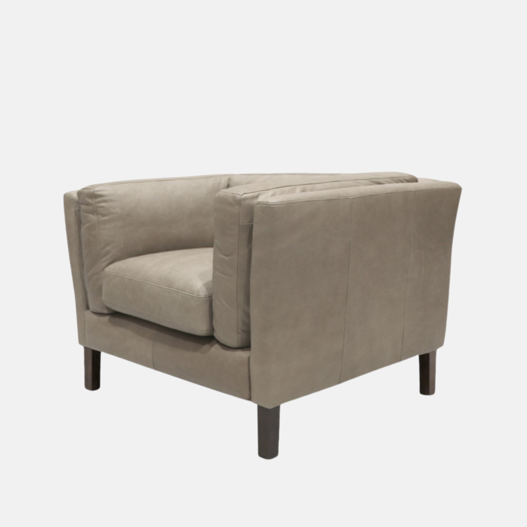 Modena Grey Leather Armchair