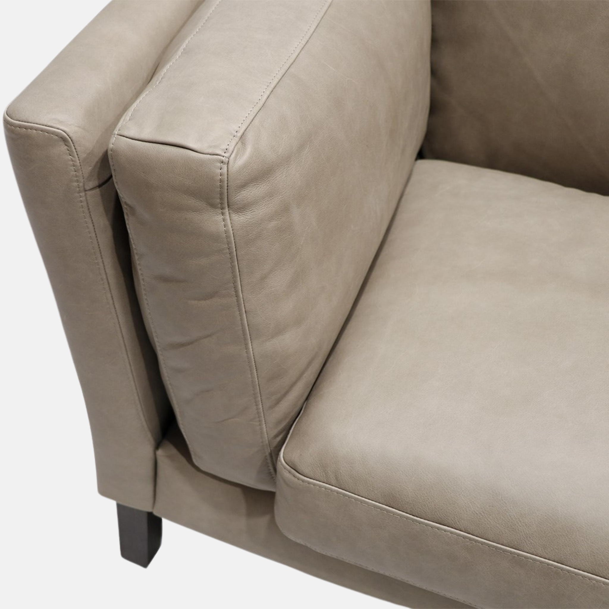 Modena Grey Leather Armchair
