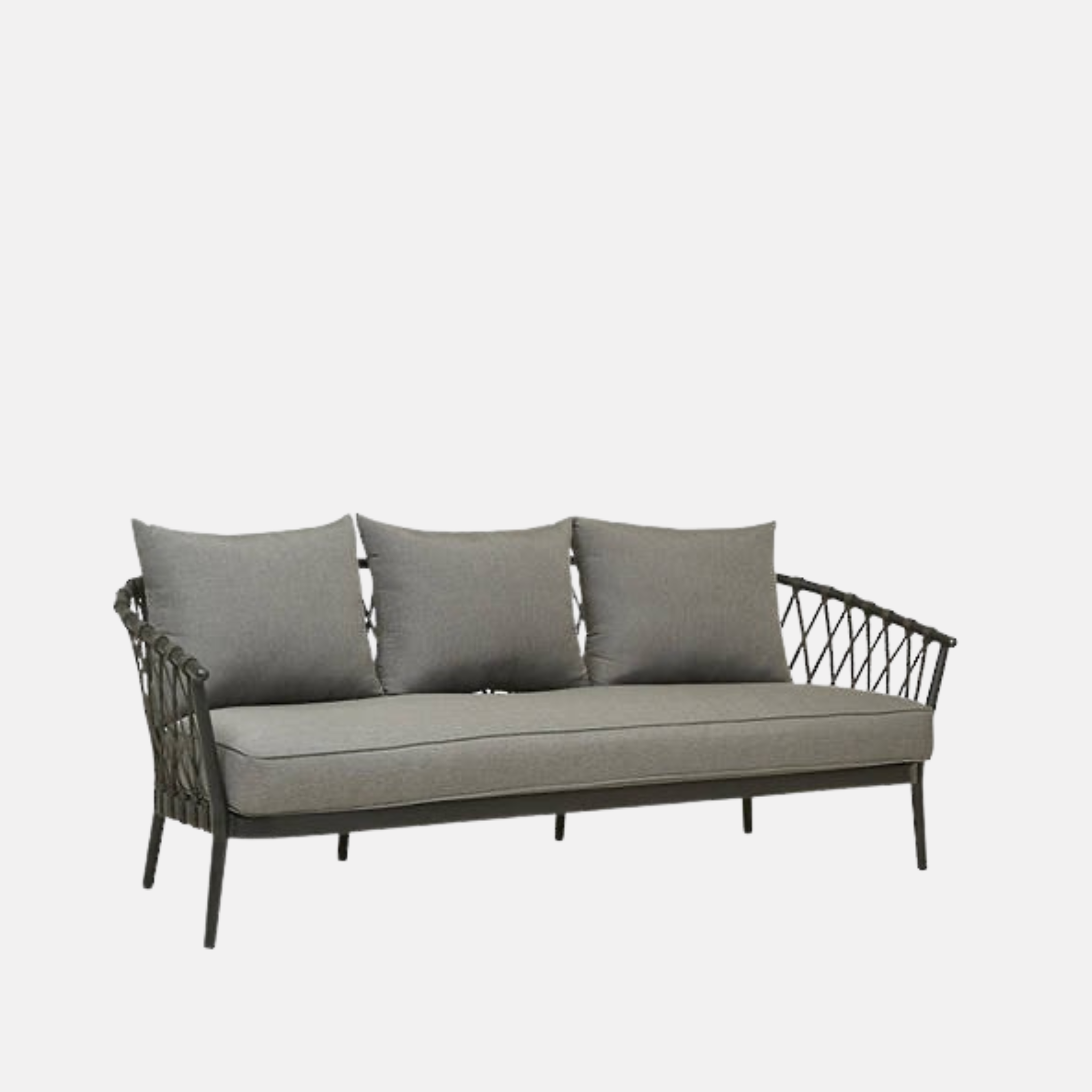 Maui Outdoor 3 Seater Sofa - Charcoal