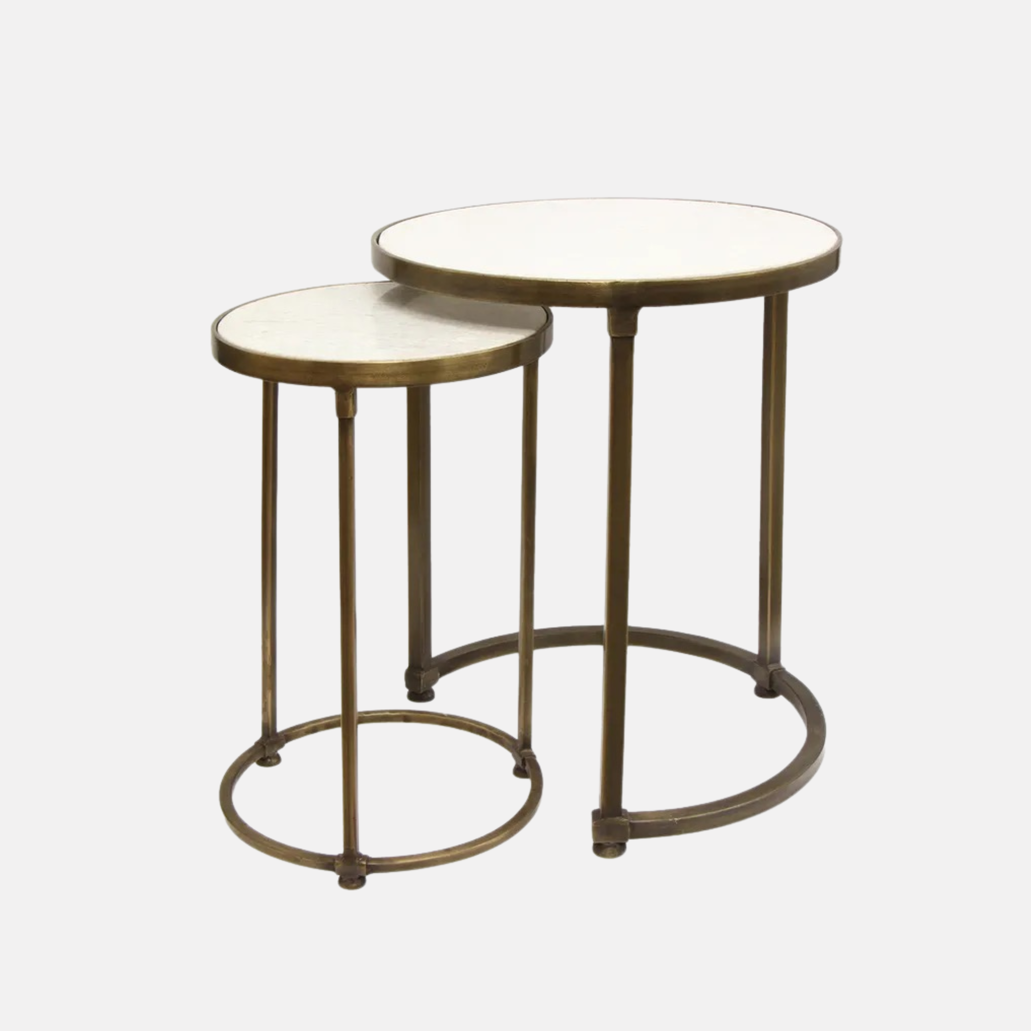 Round Marble Nesting Side Tables