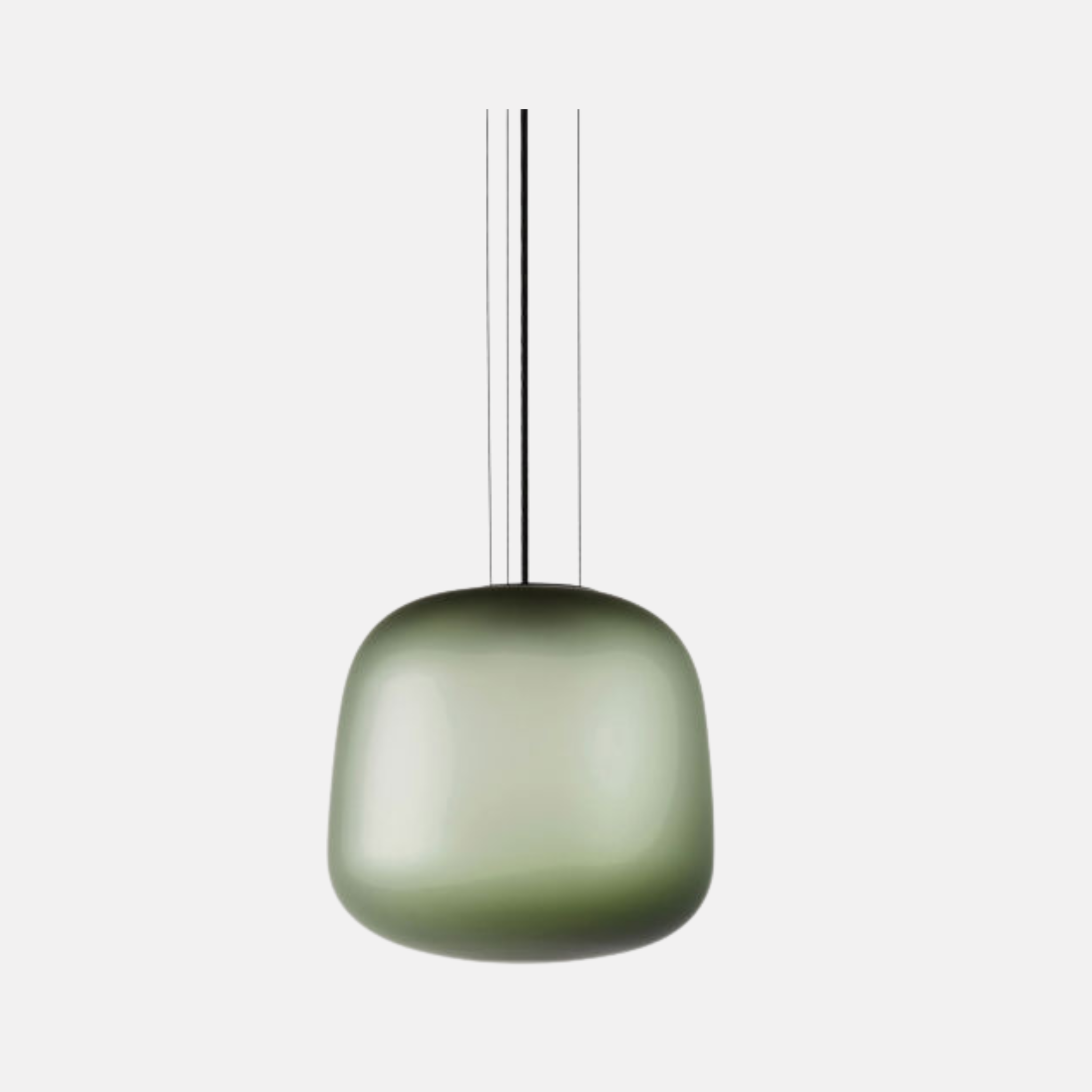 AB Glass Pendant - Smoke Green