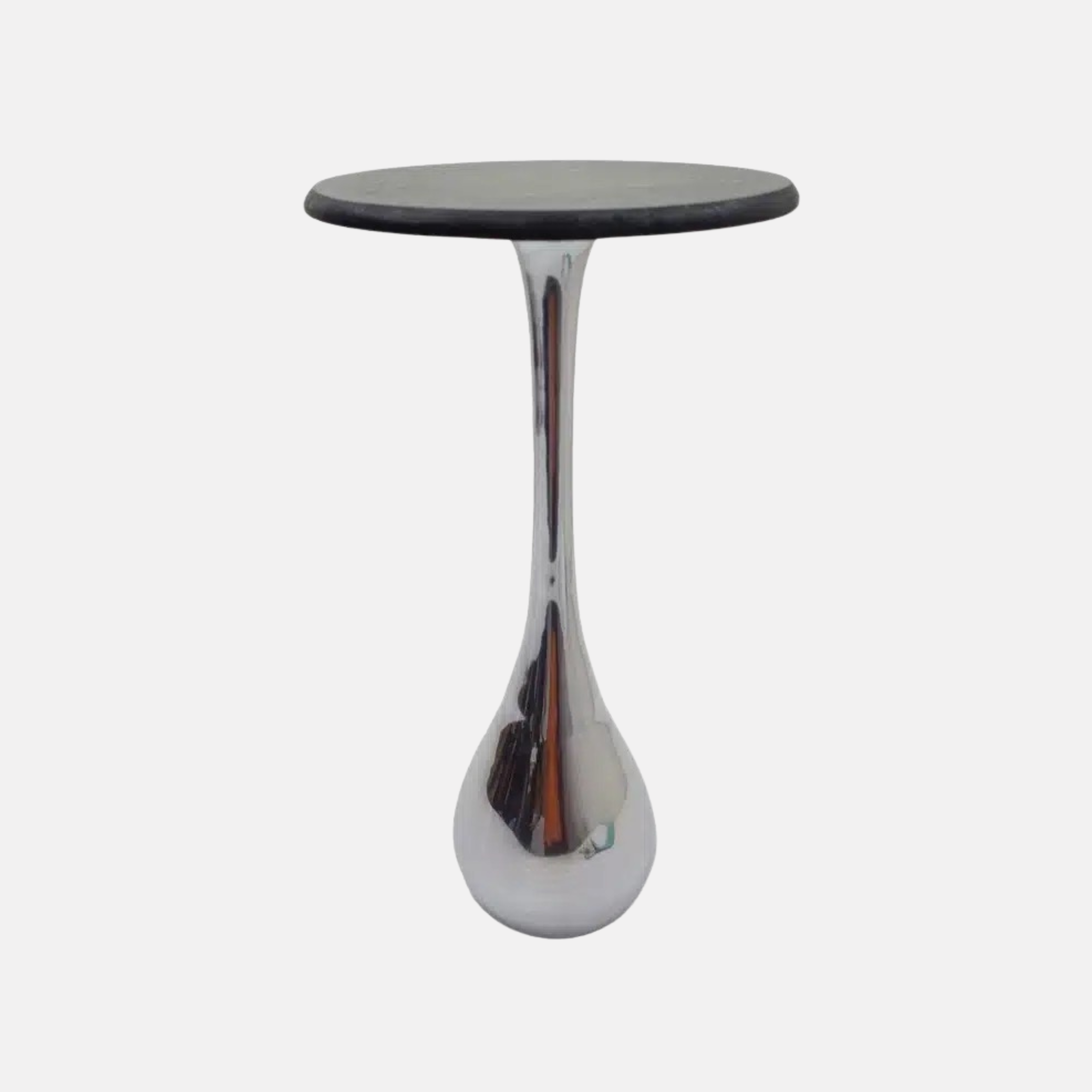 Arlo Side Table - Polished Nickel & Marble