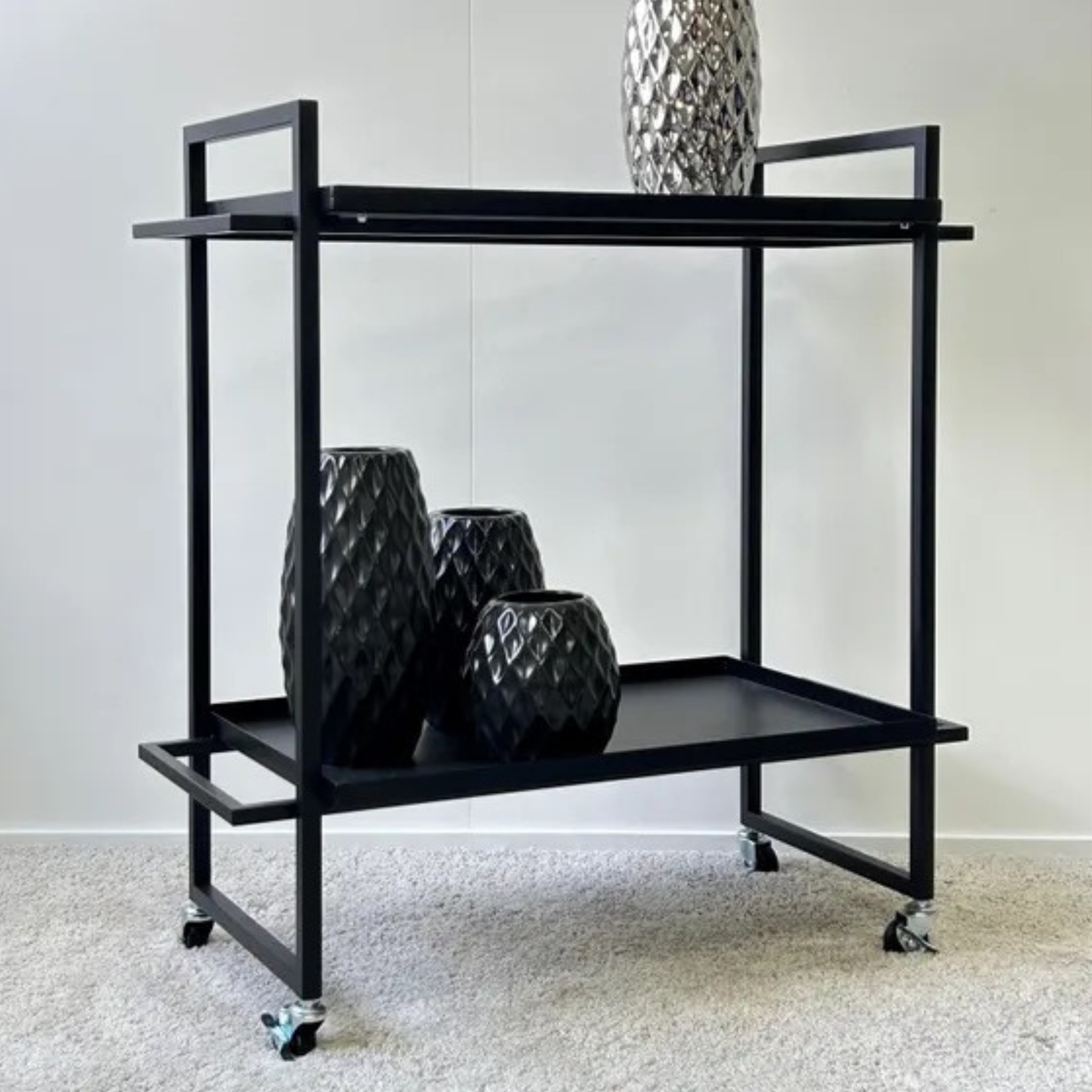 Bellwood Iron Bar Cart - Black