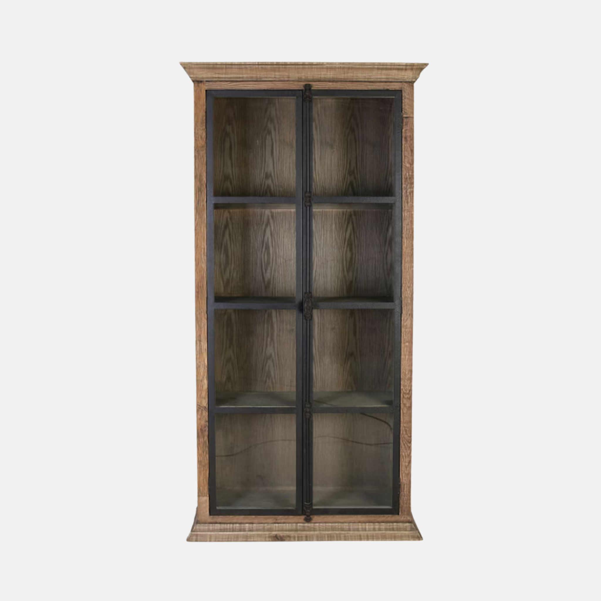 Borris Oak and Iron Cabinet