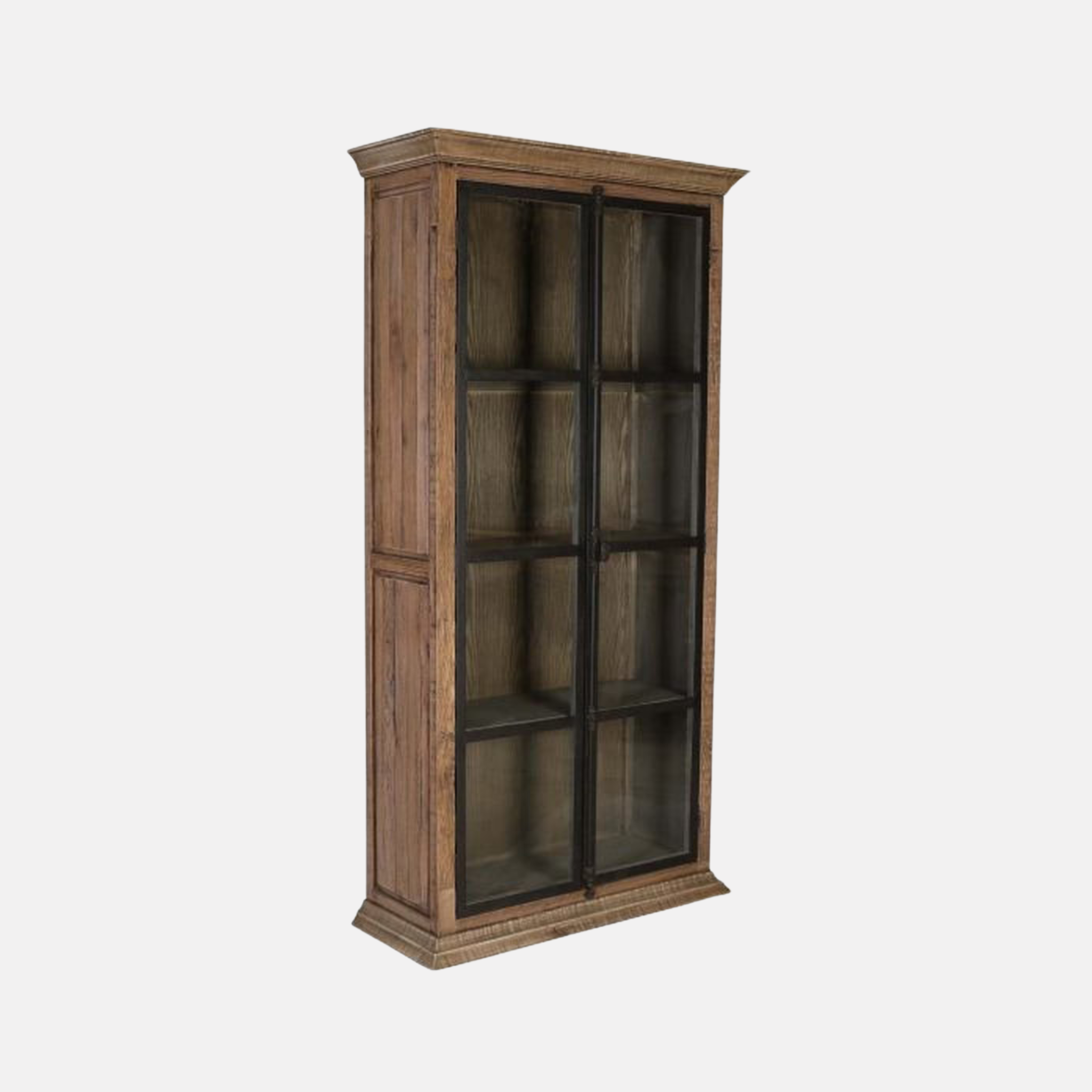 Borris Oak and Iron Cabinet