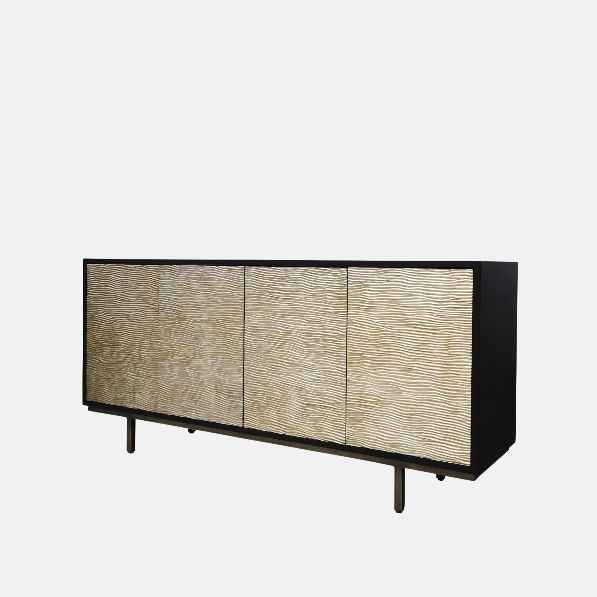 Dallon Gold Ripple Metal Sideboard