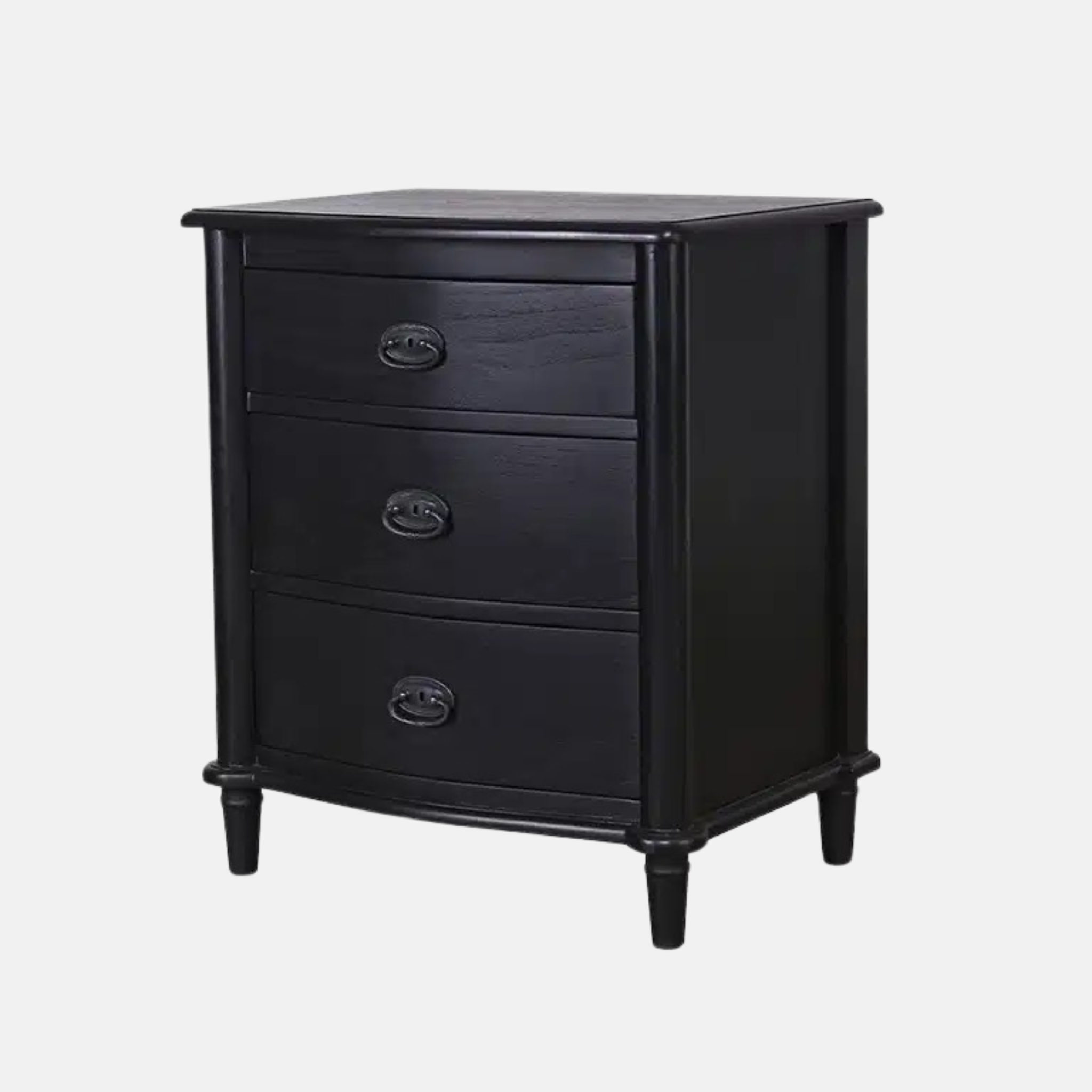Marcelle French Oak Bedside - Black