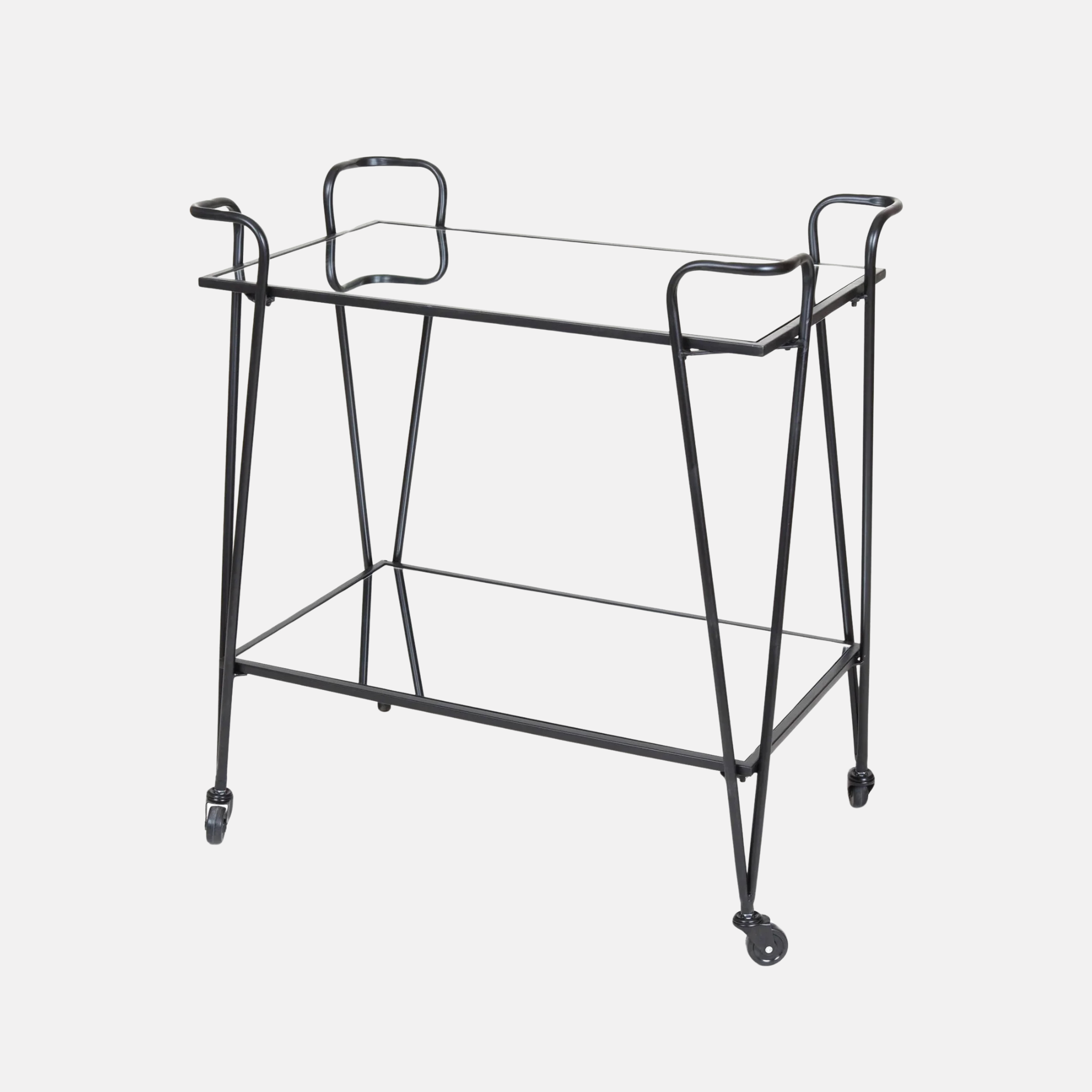 Liam Mirrored Barcart - Black