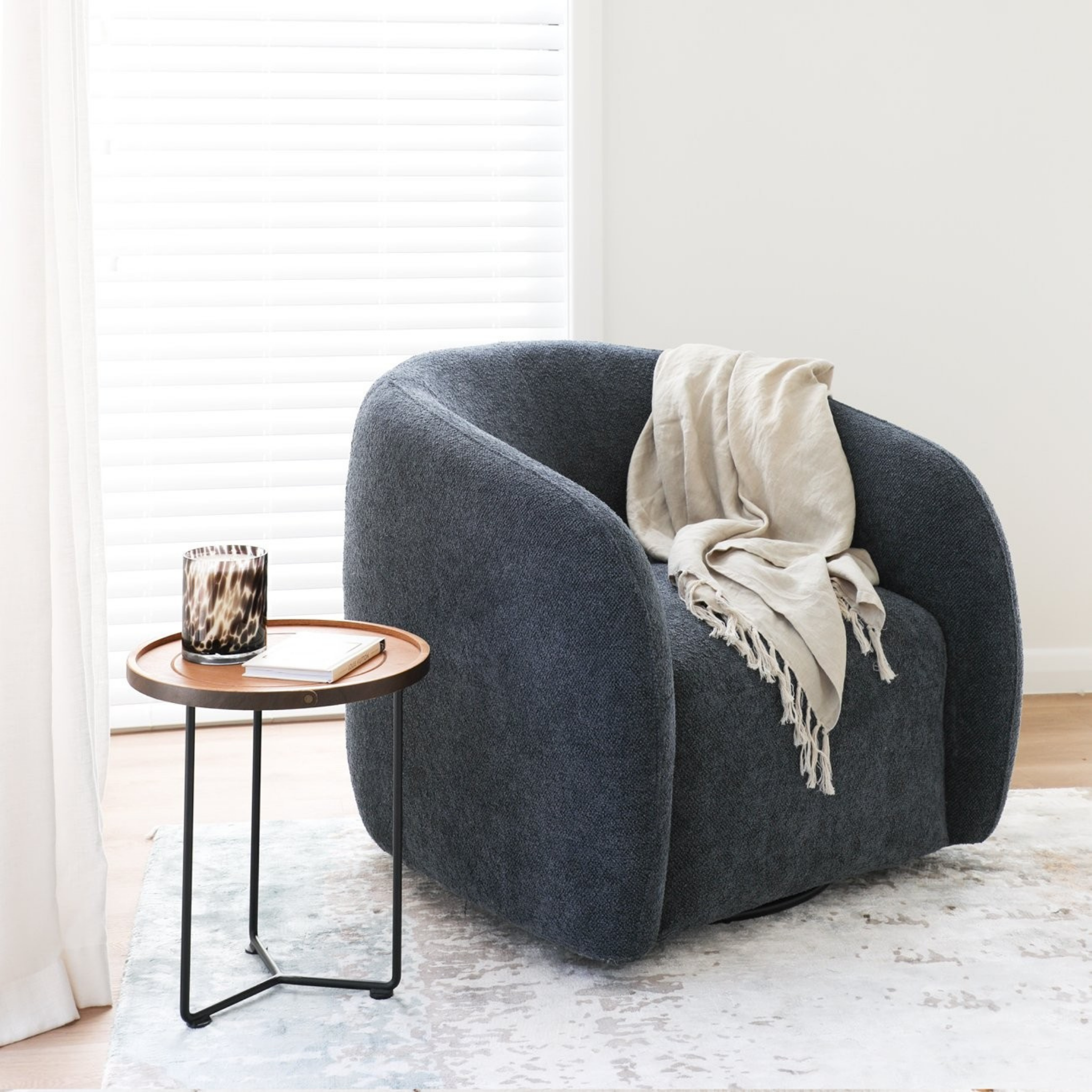 Max Swivel Armchair - Slate
