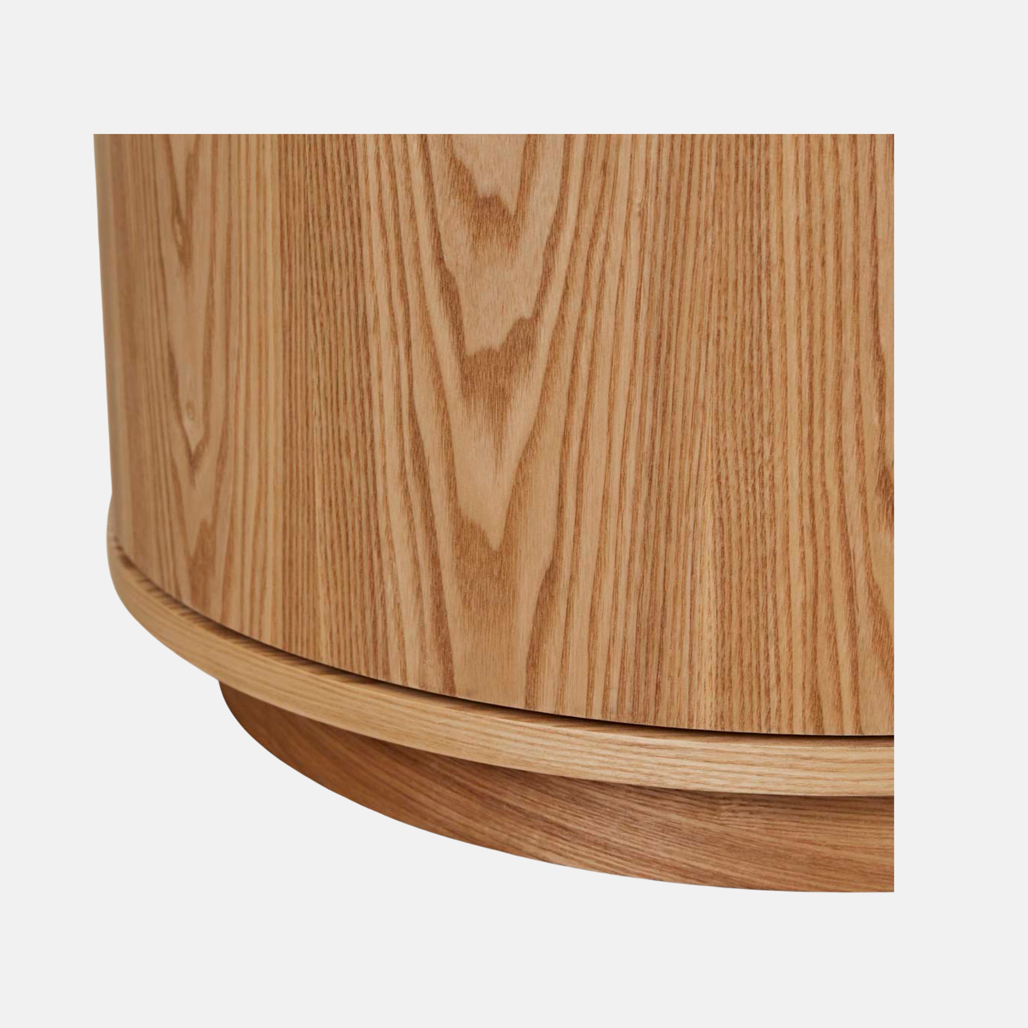 Oberon Oak Curved Buffet - Natural