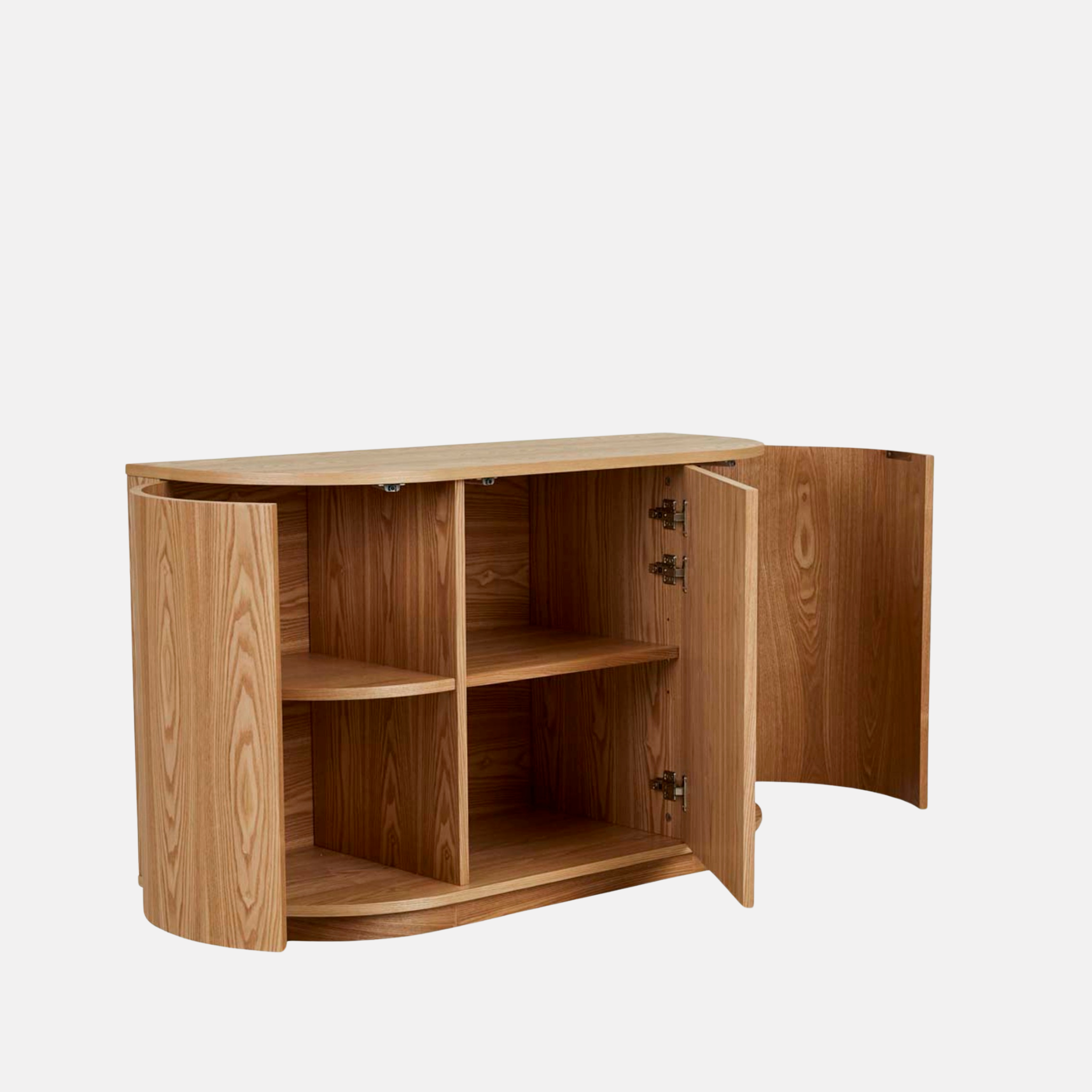 Oberon Oak Curved Buffet - Natural