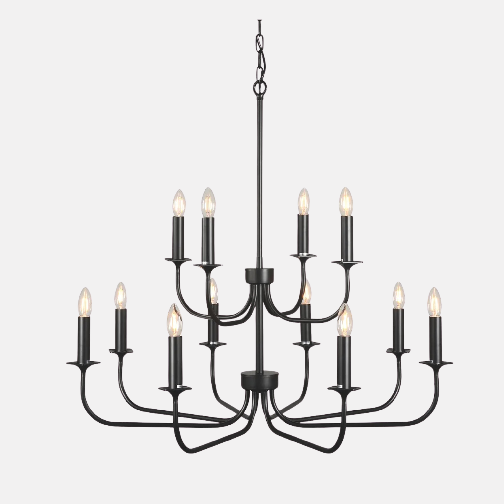 Forbes Iron Chandelier Two Tier