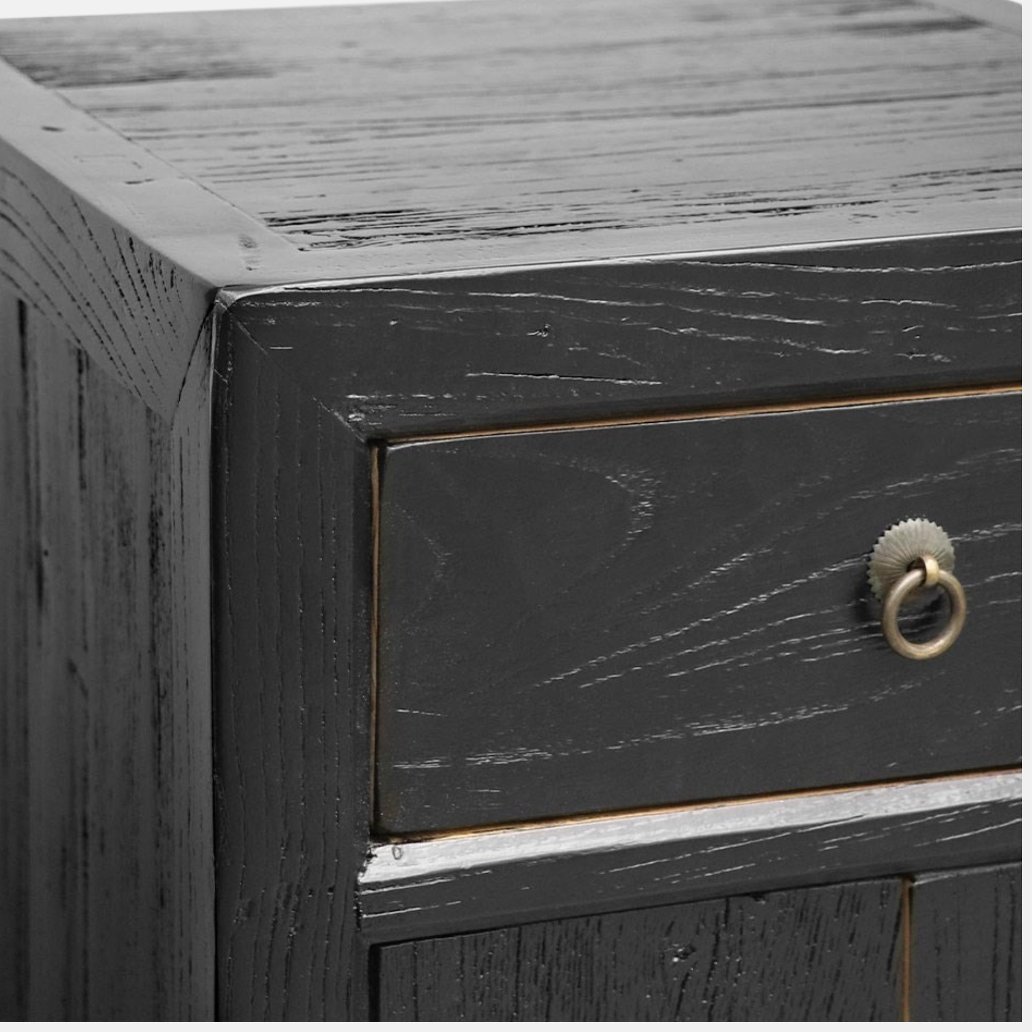 Parq Elm Bedside Table - Black