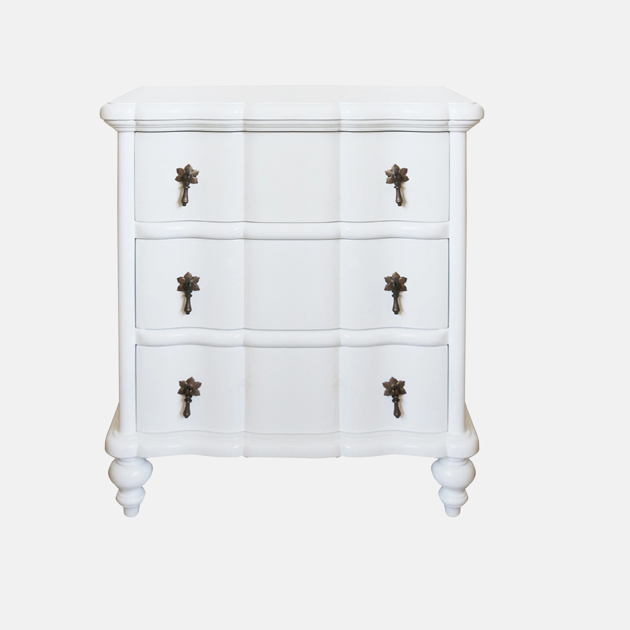 Ripple Bedside Table - White