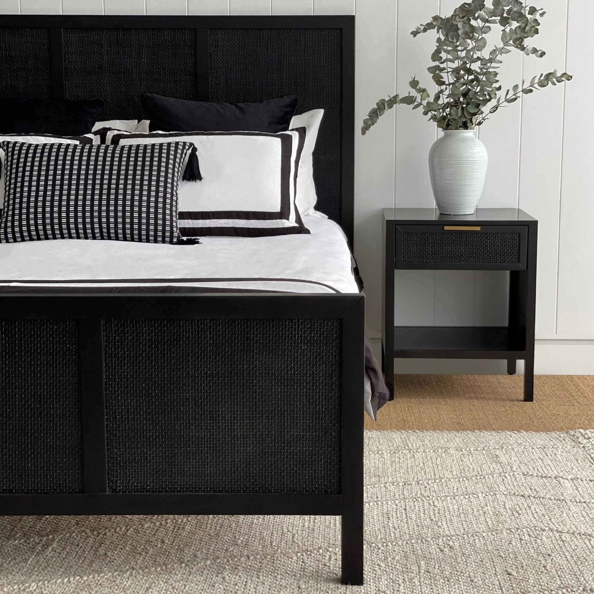 Stamford Bedside Table - Black