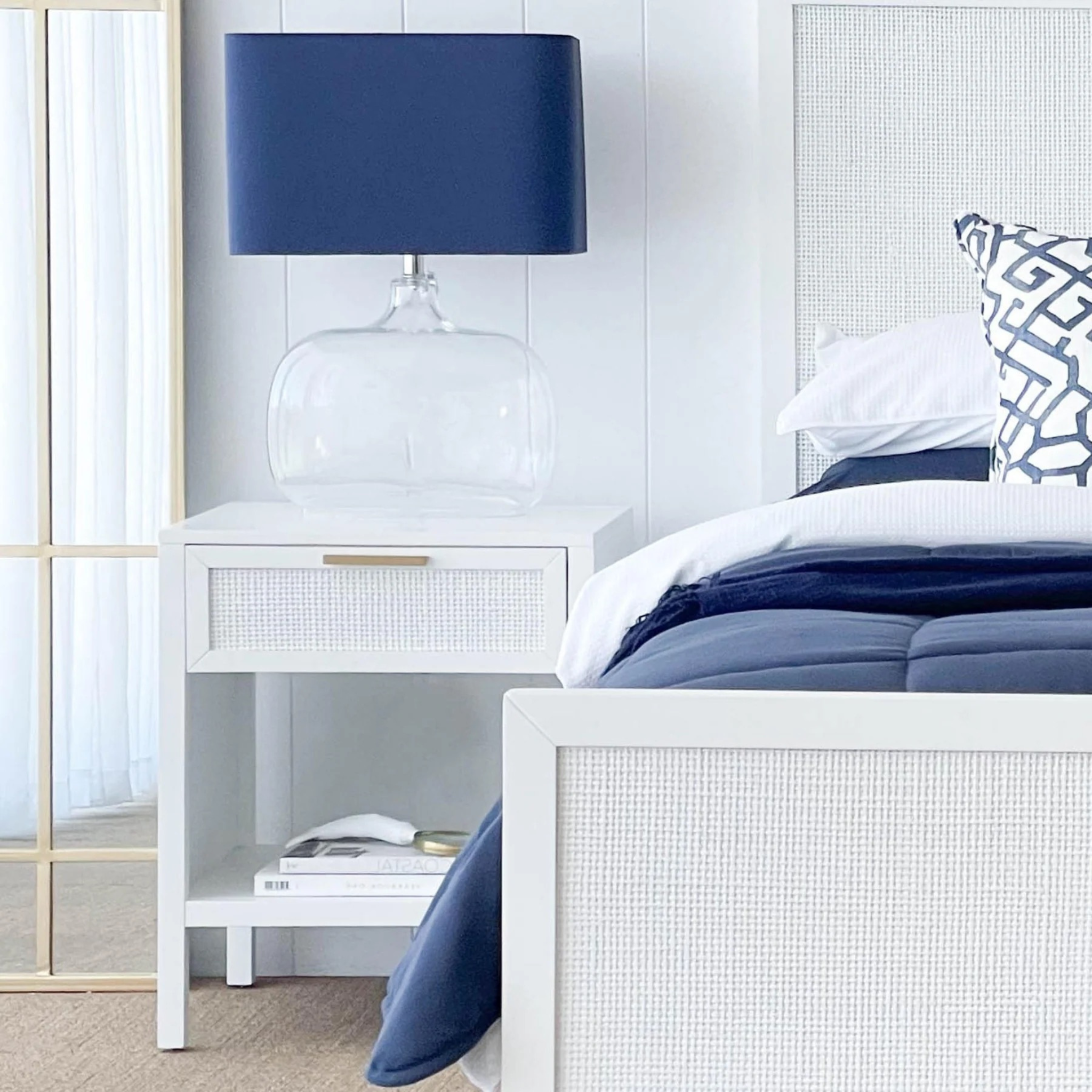 Stamford Bedside Table - White