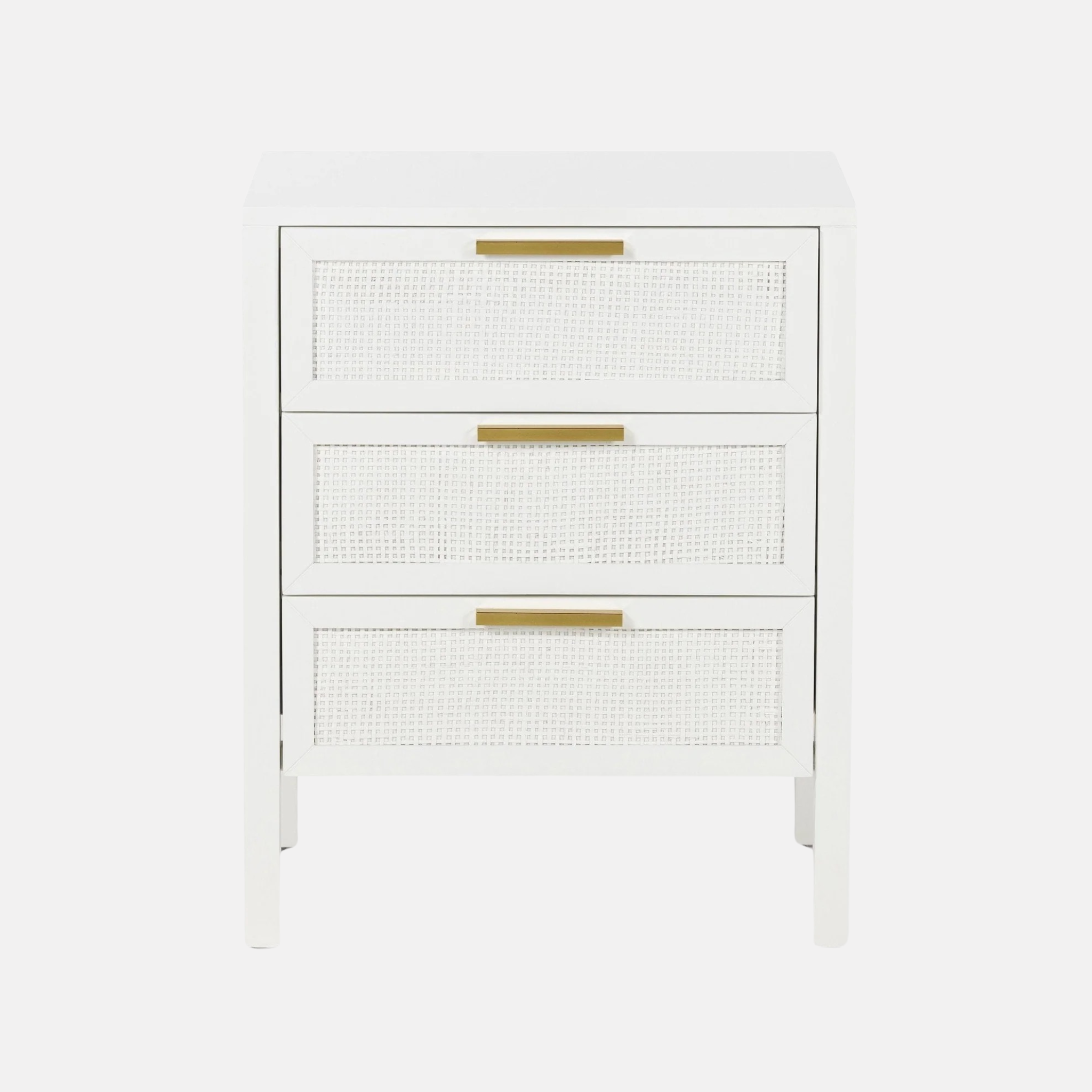 Stamford 3 Drawer Bedside - White