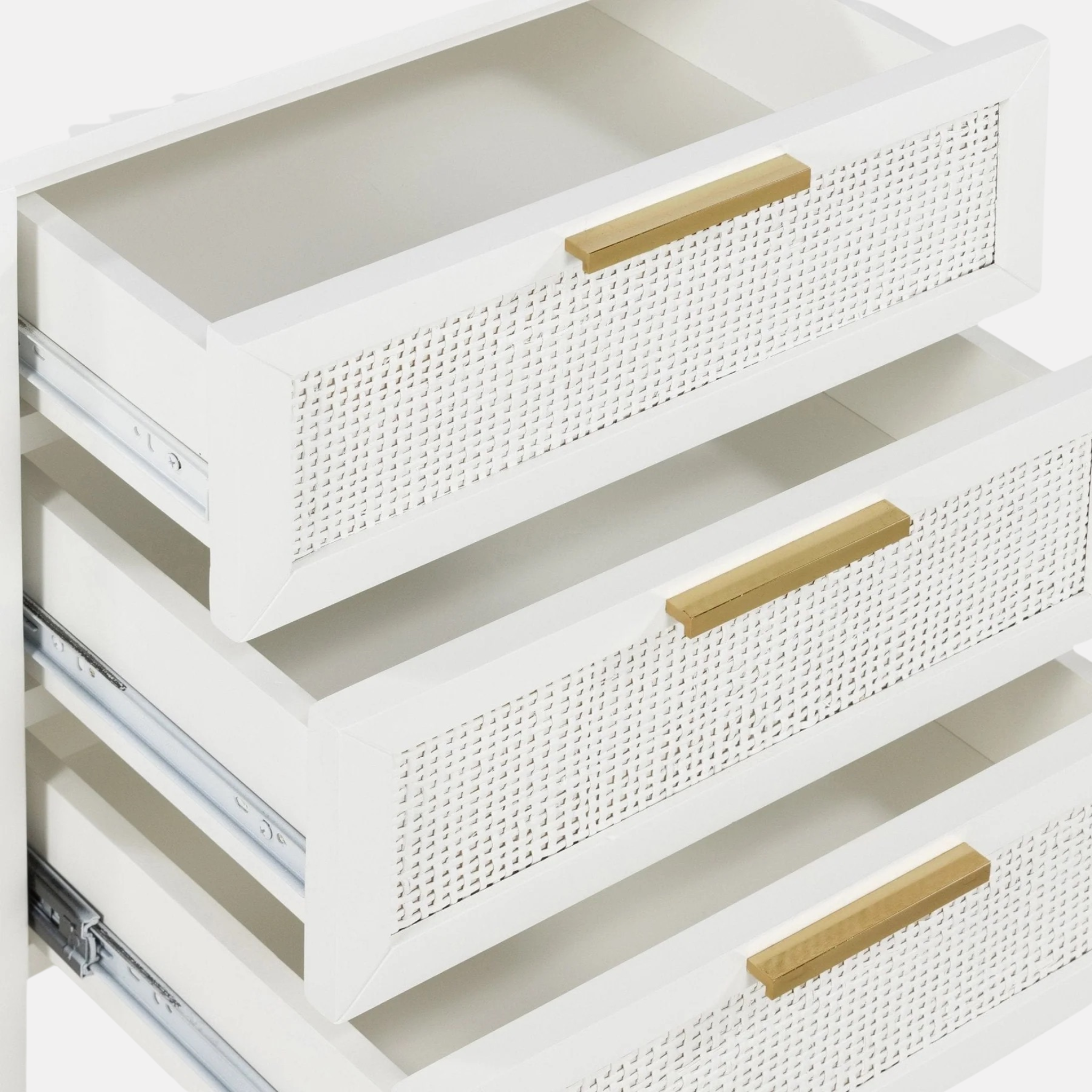 Stamford 3 Drawer Bedside - White