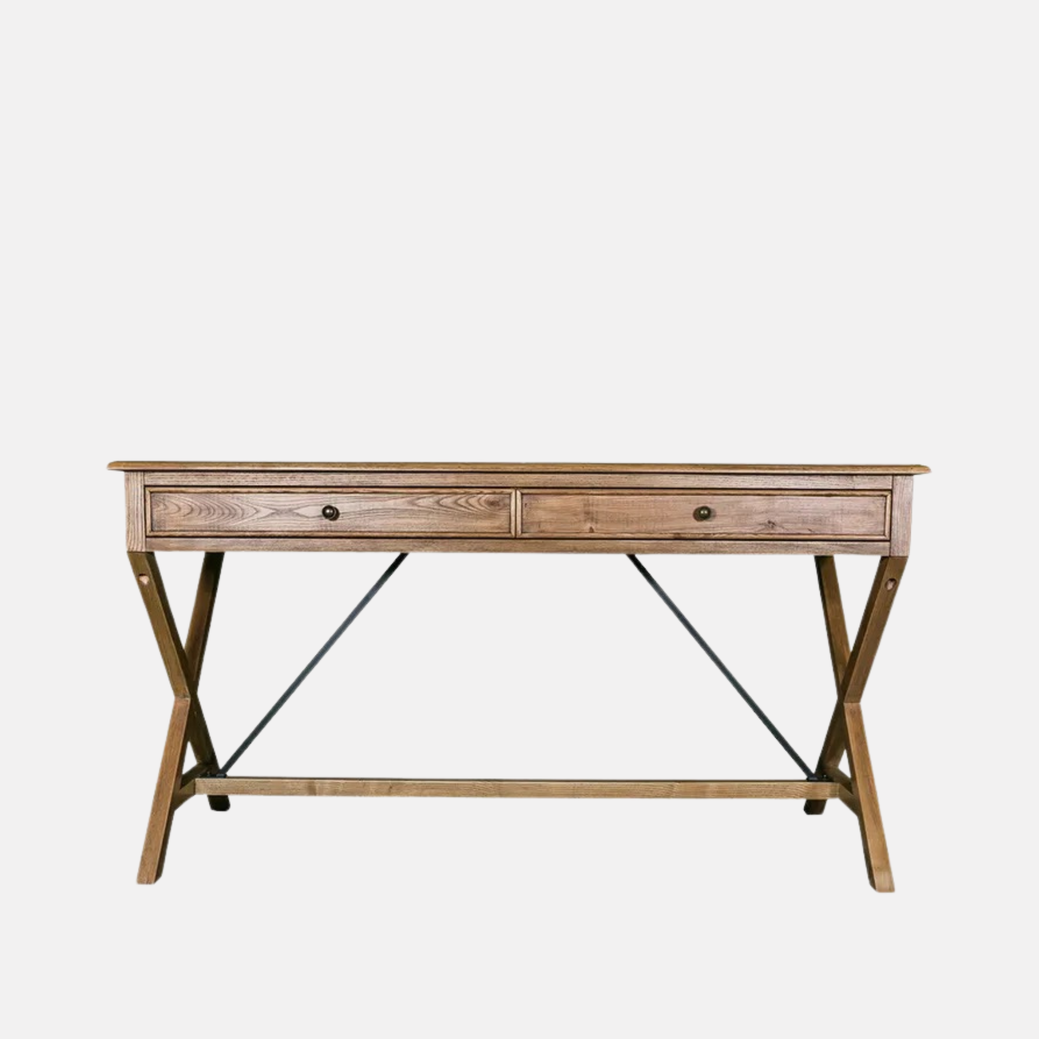 Cross Leg Oak Desk