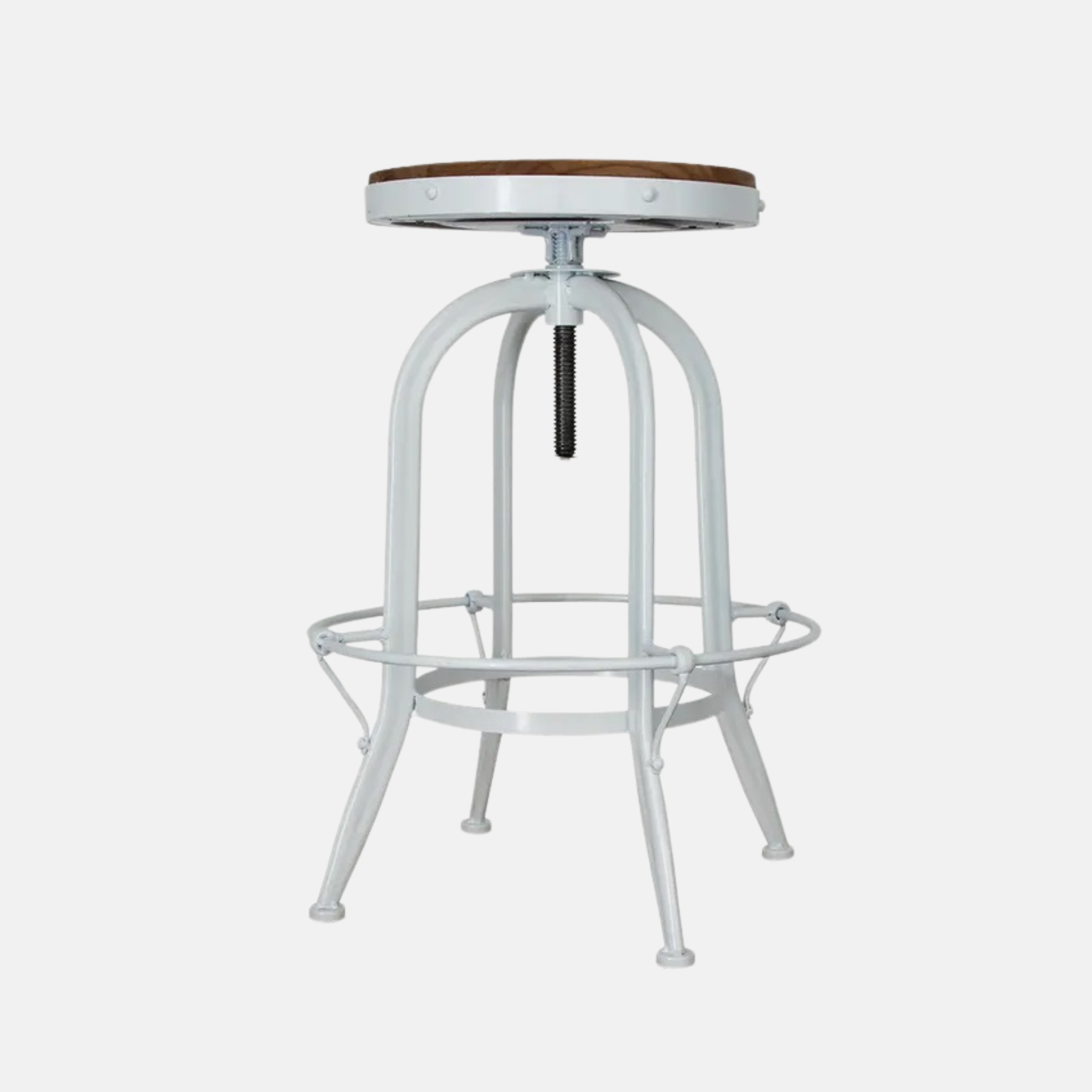 Workshop Counter Barstool - White
