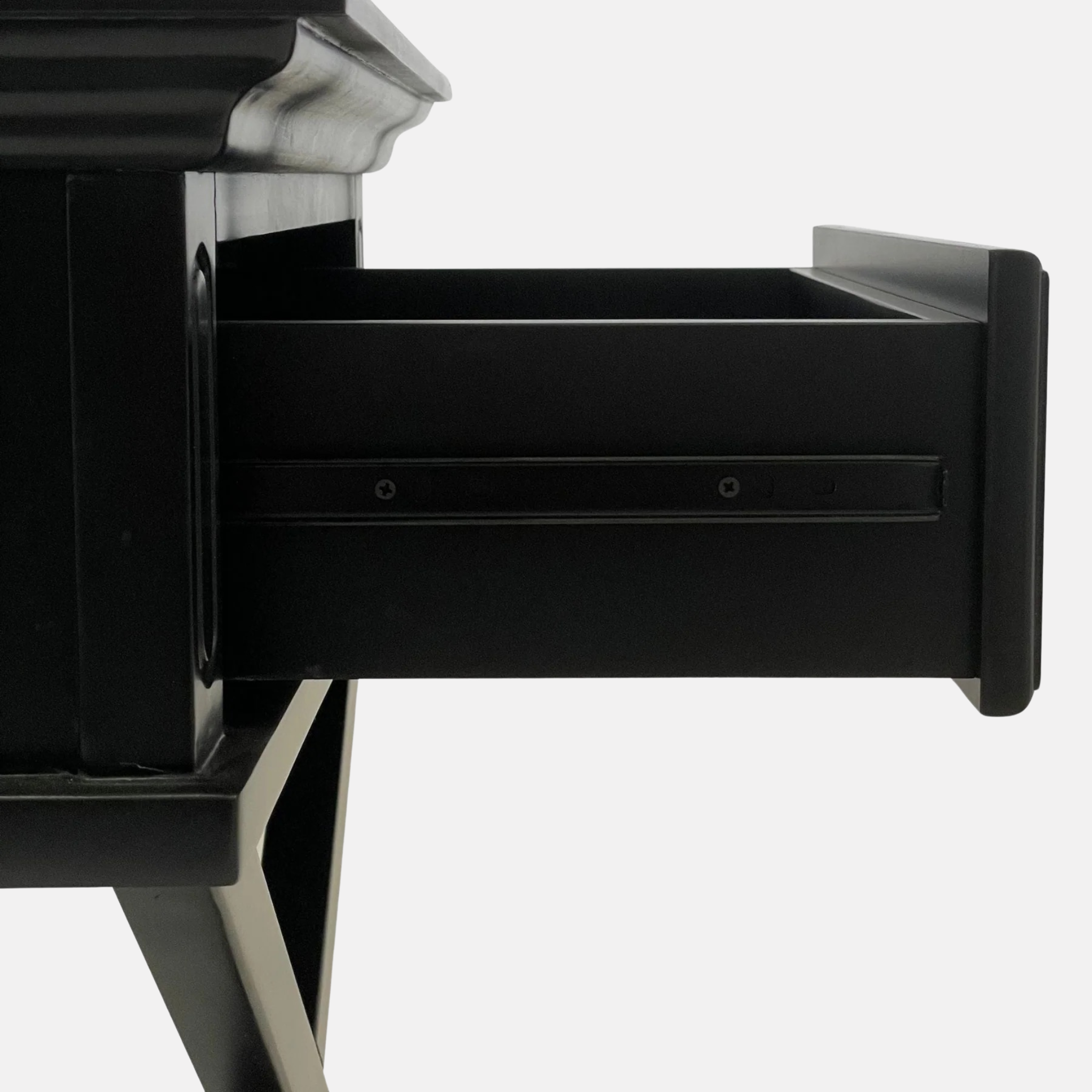 Sorrento Cross Leg Bedside - Black