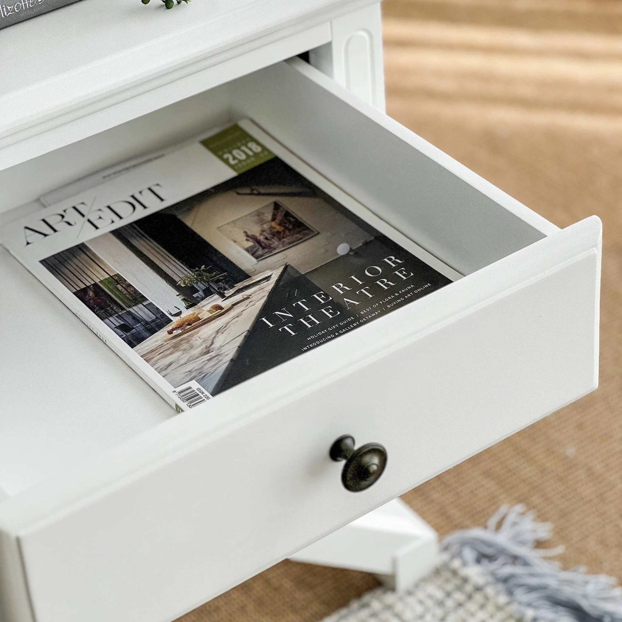 Sorrento Cross Leg Bedside - White
