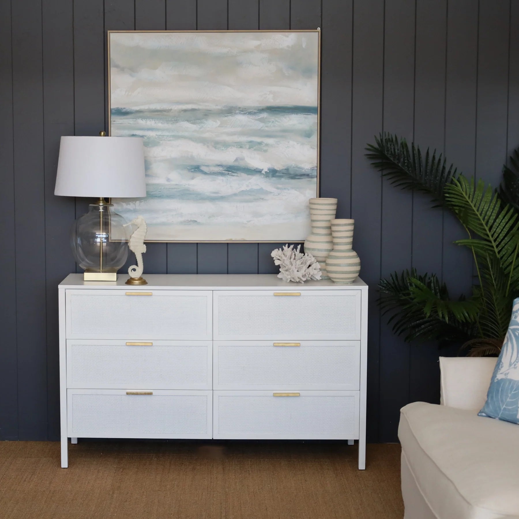 Stamford 6 Drawer Chest - White