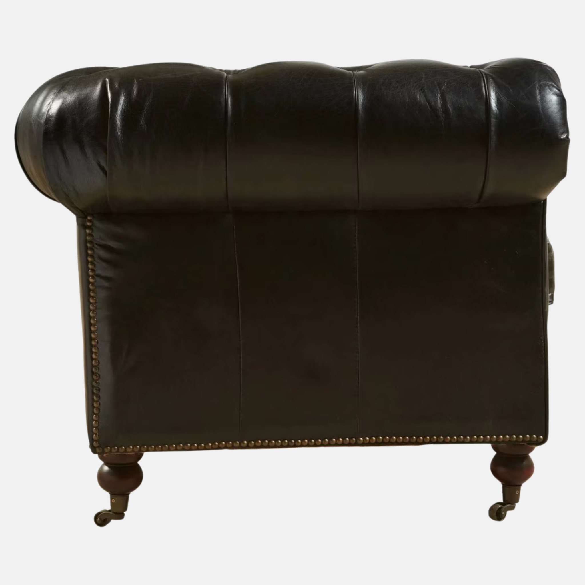 Grange Chesterfield Leather Sofa - Black