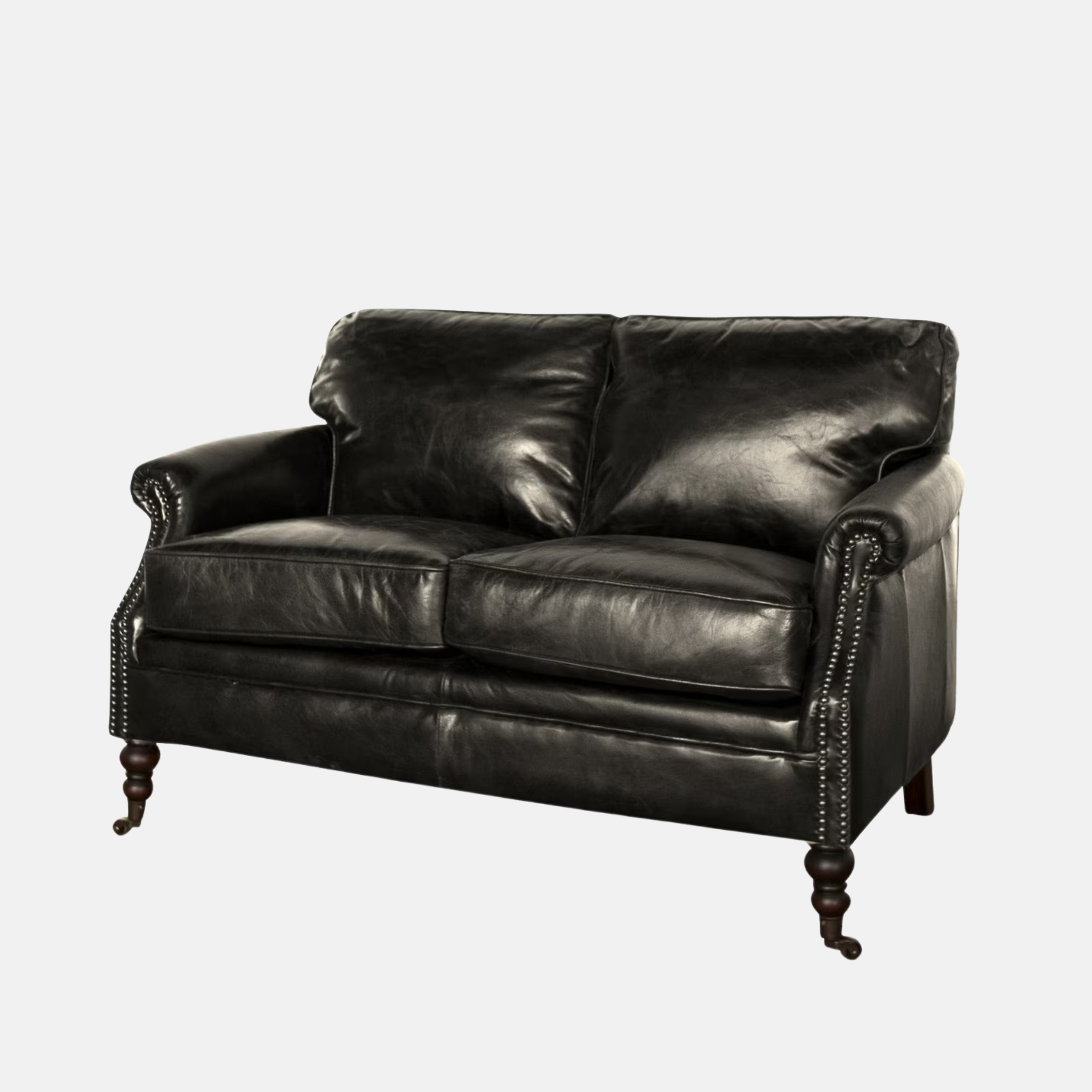 Lancaster Leather Sofa - Black