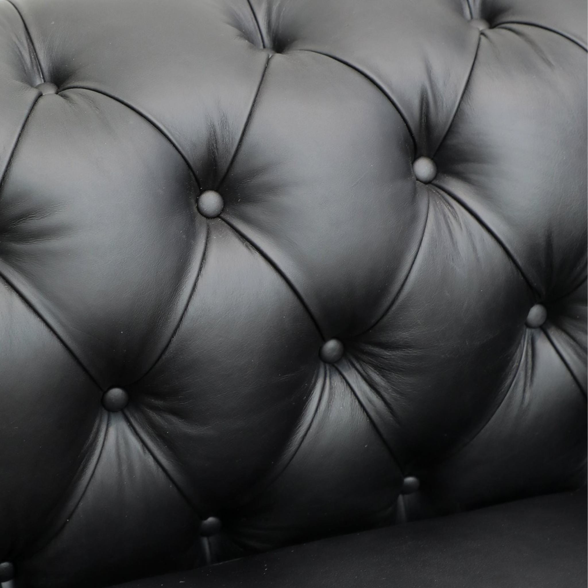 Stanhope 3 Seater Italian Leather Sofa - Black