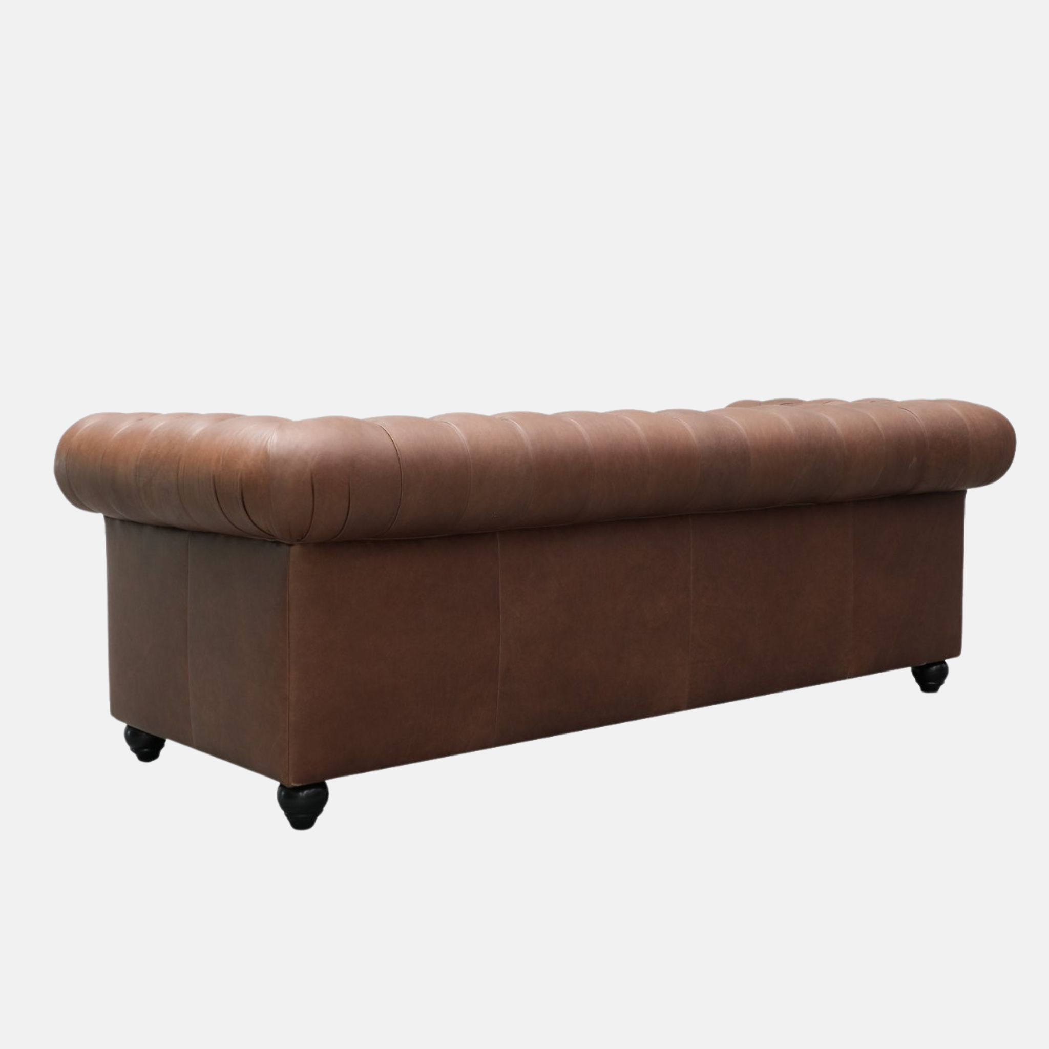 Stanhope 3 Seater Italian Leather Sofa - Nutmeg