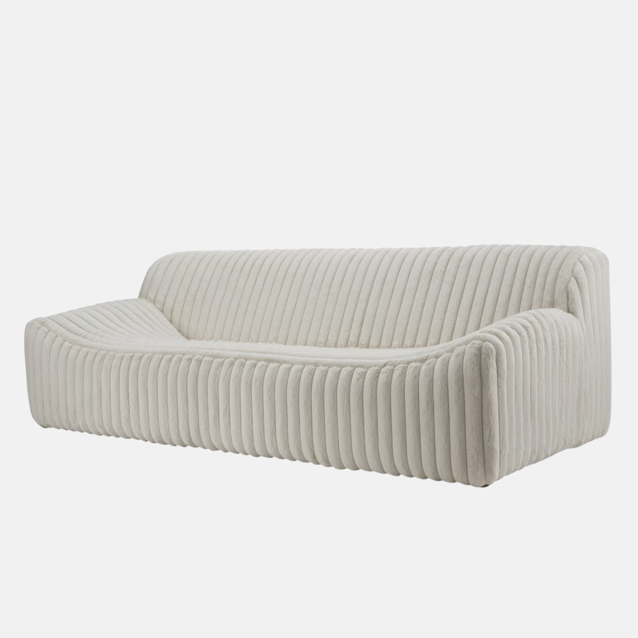 Victor Ribbed Sofa - Ivory