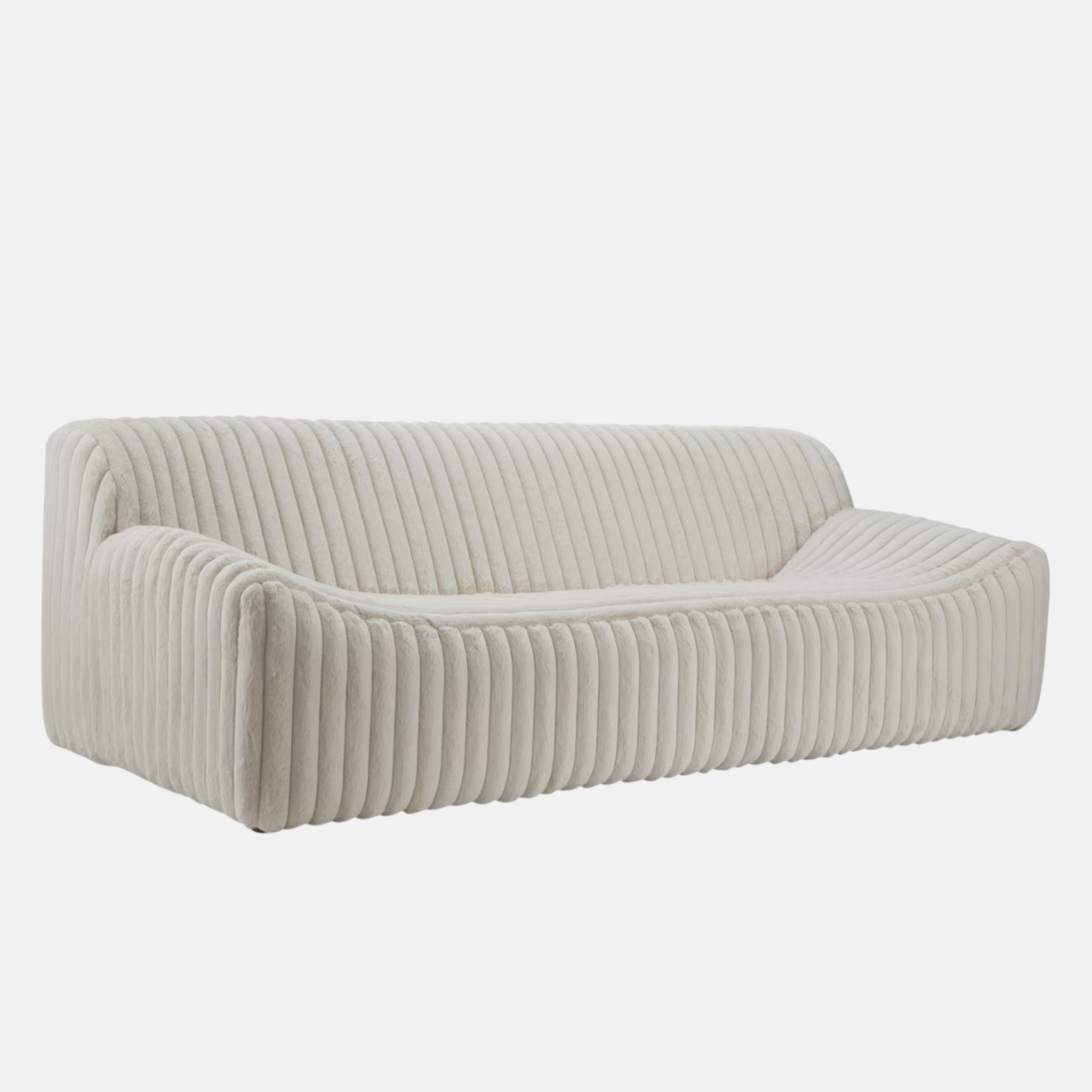 Victor Ribbed Sofa - Ivory