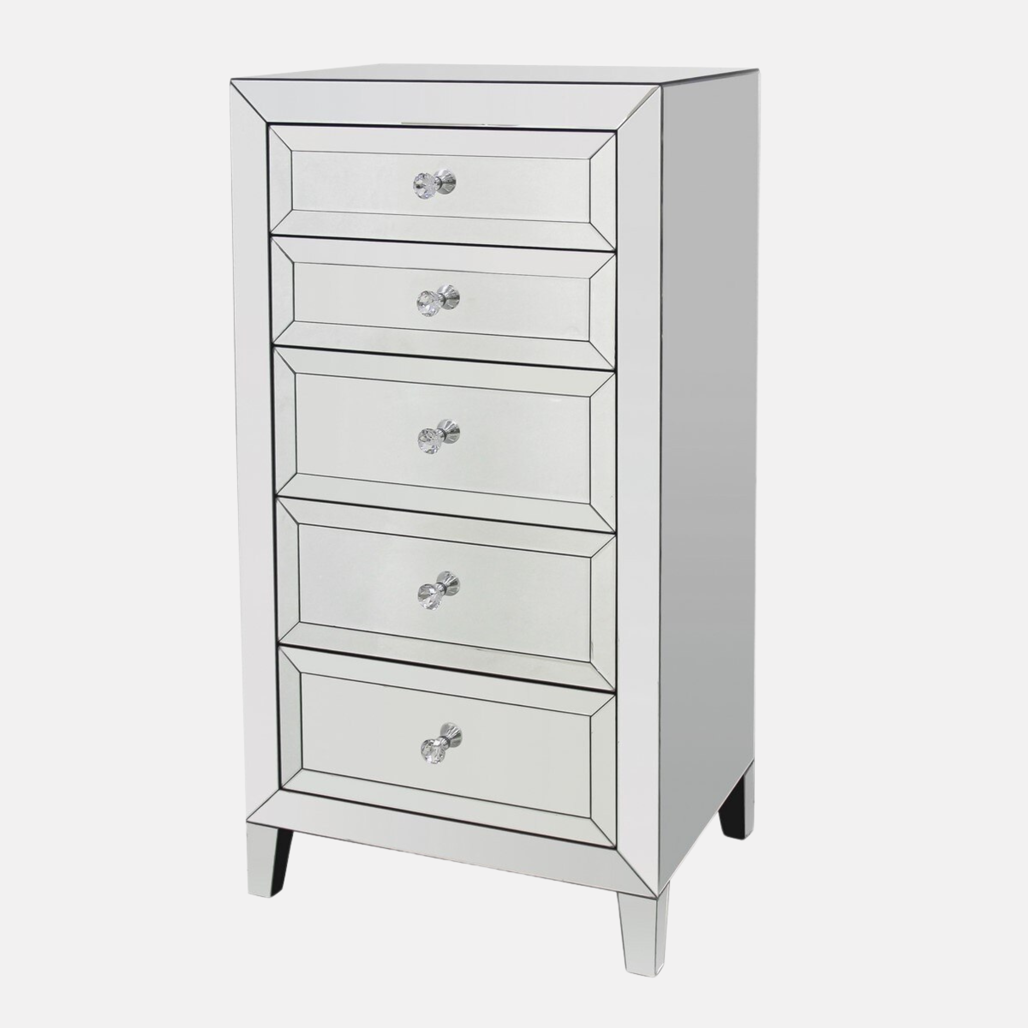 Palisade 5 Drawer Chest - Mirrored
