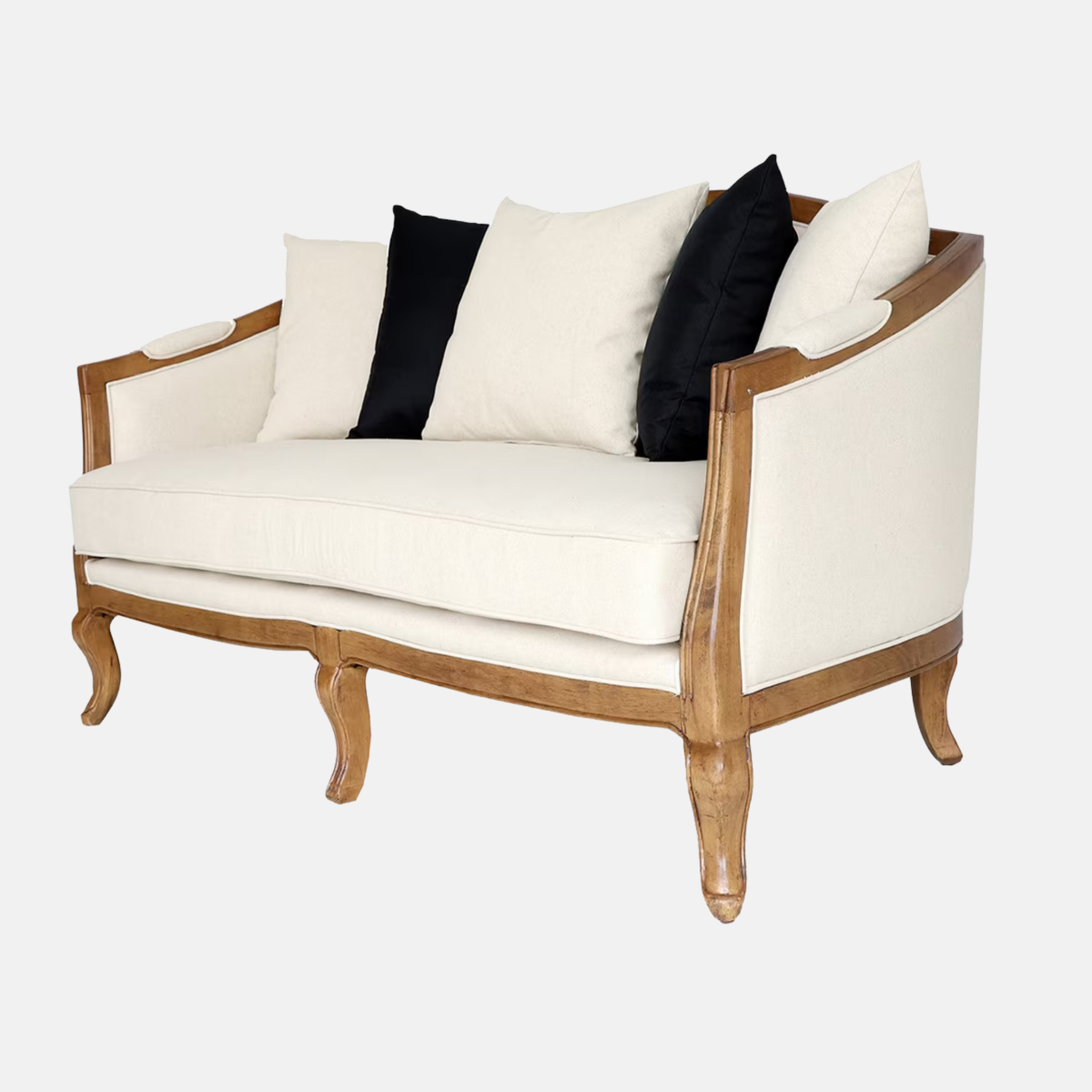 Jaques French Style Sofa - Natural Linen