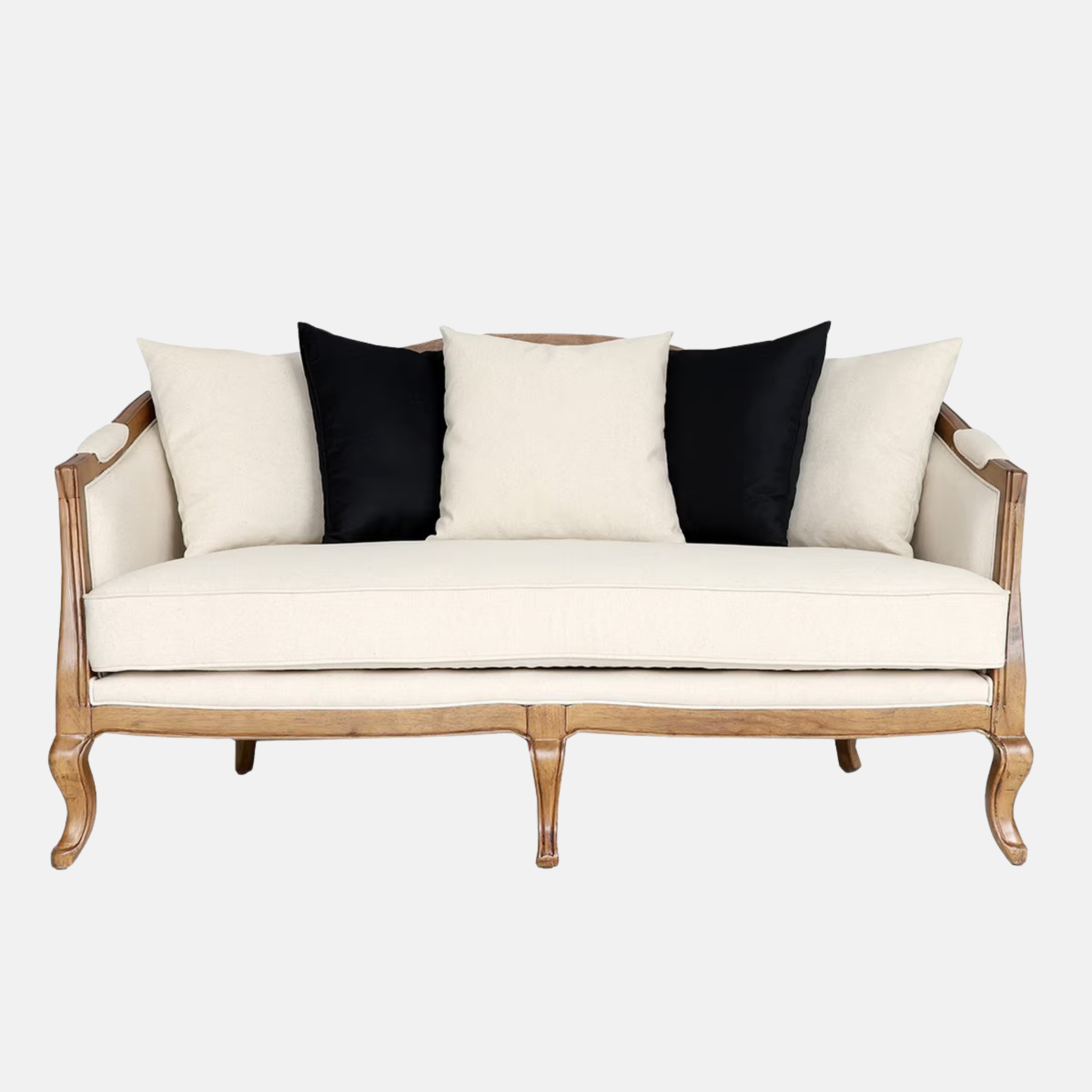 Jaques French Style Sofa - Natural Linen