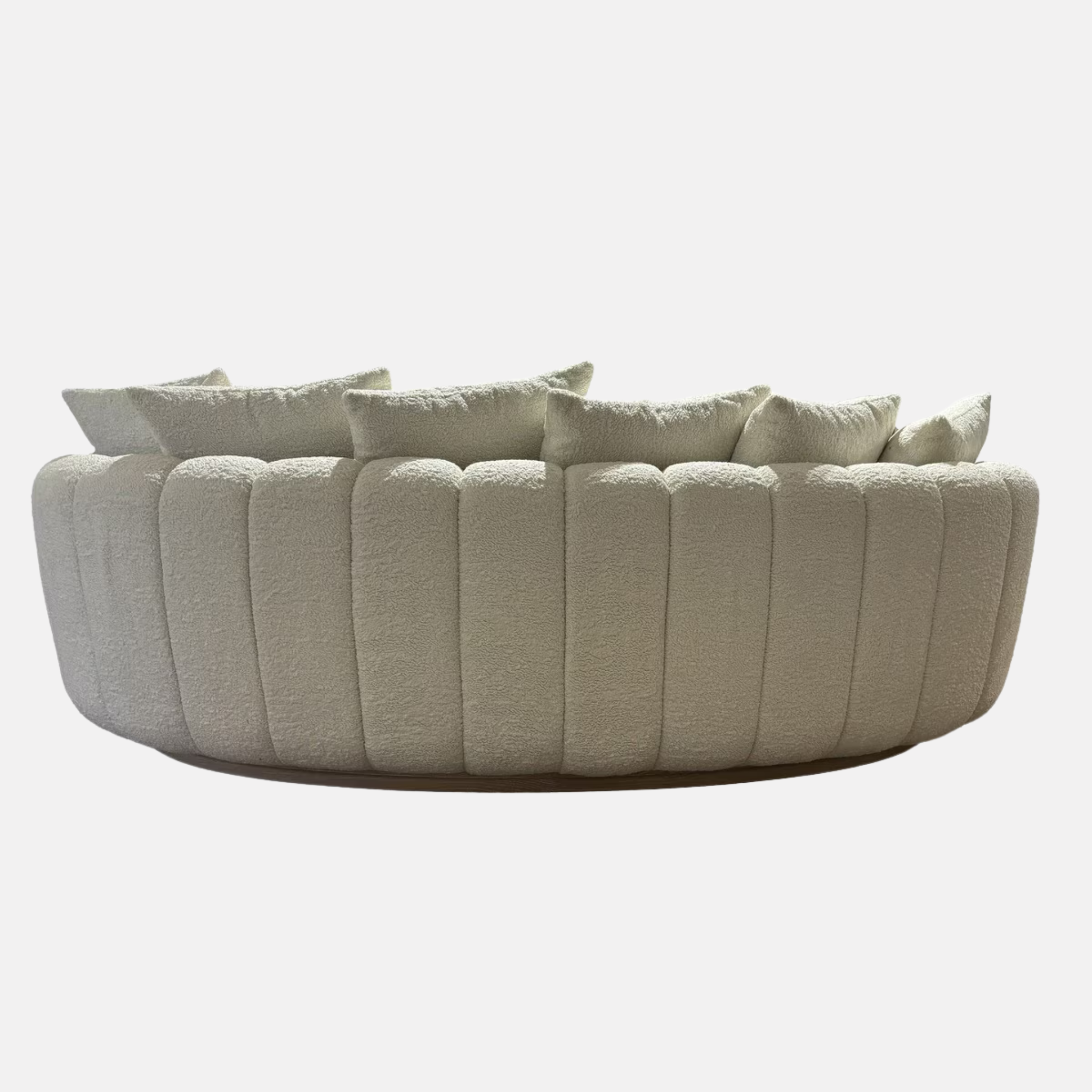 Olsen Curved Boucle Sofa - Ivory