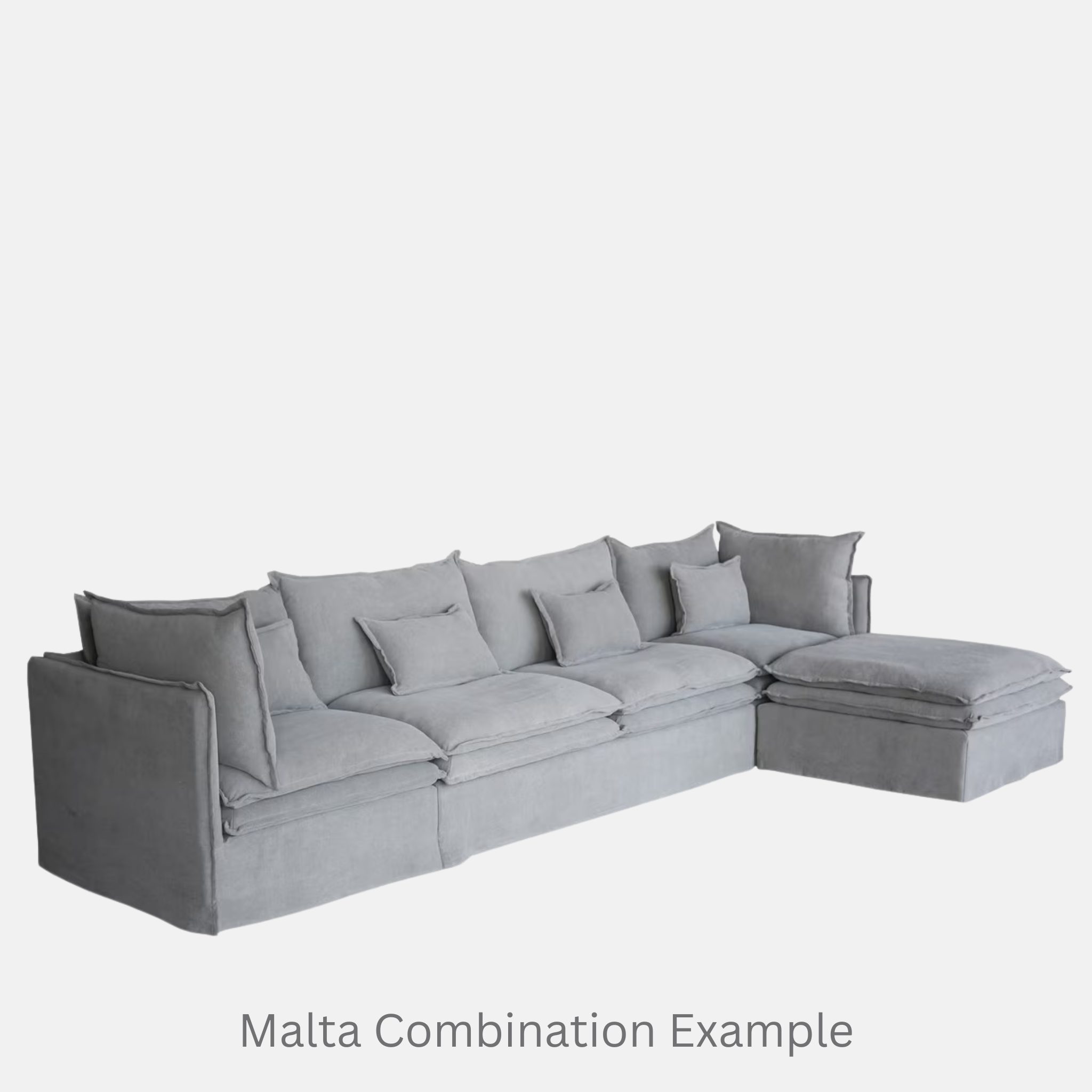 Malta Sectional Ottoman - Grey