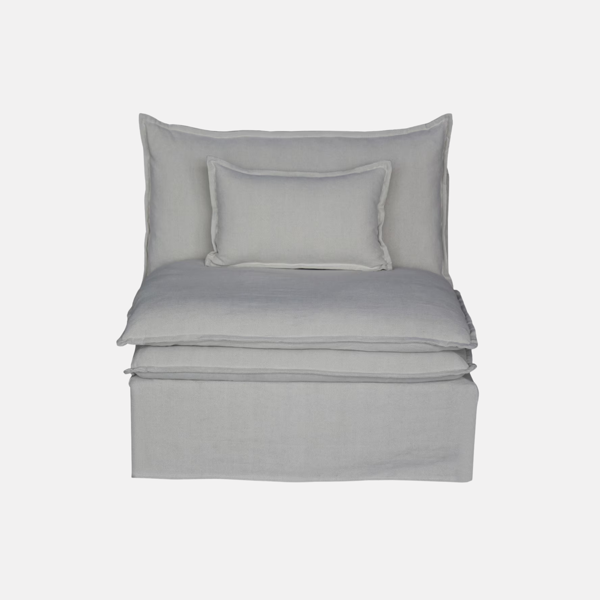 Malta Single Seater Sofa No Arms - Salt & Pepper