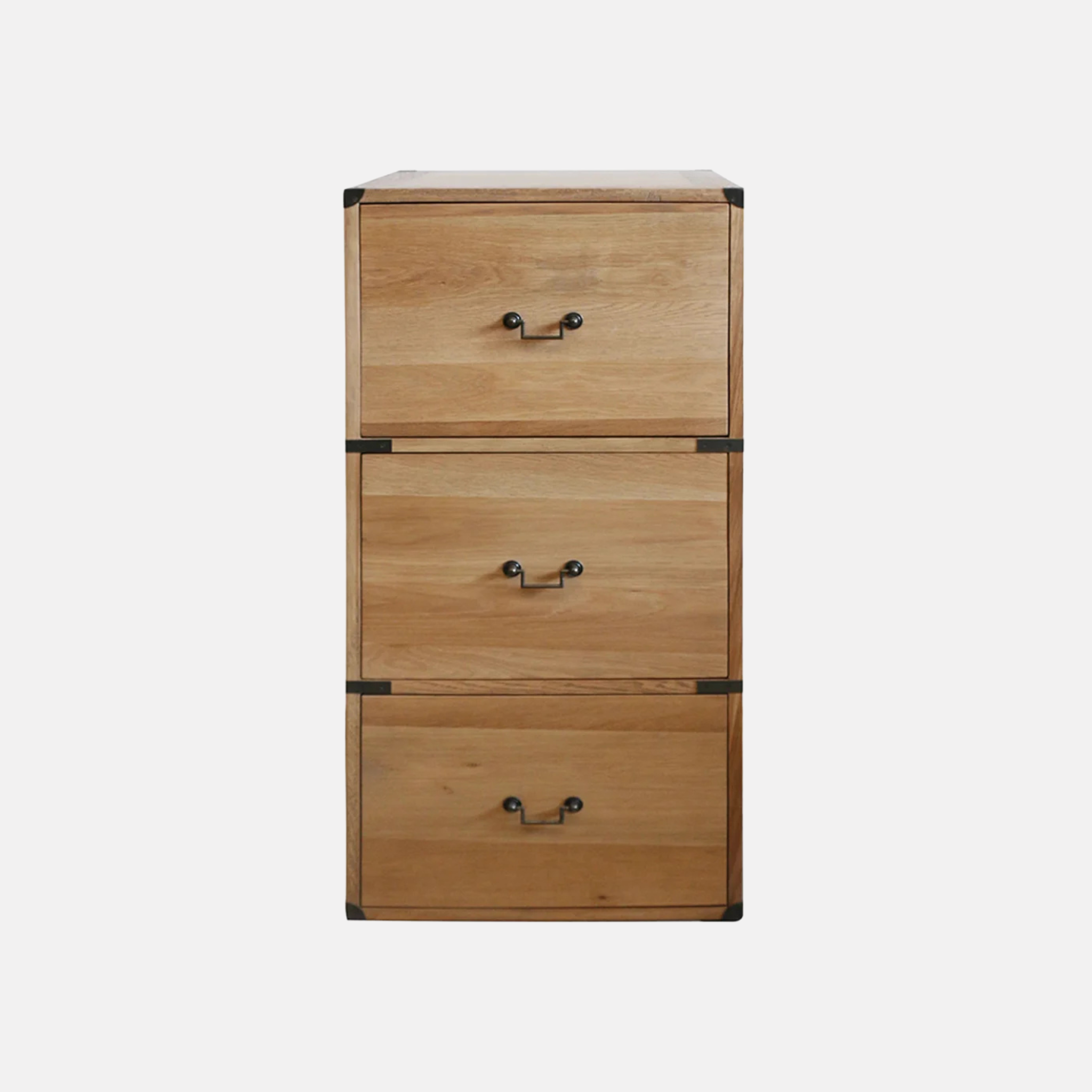 Campaign 3 Drawer Cabinet - Oak