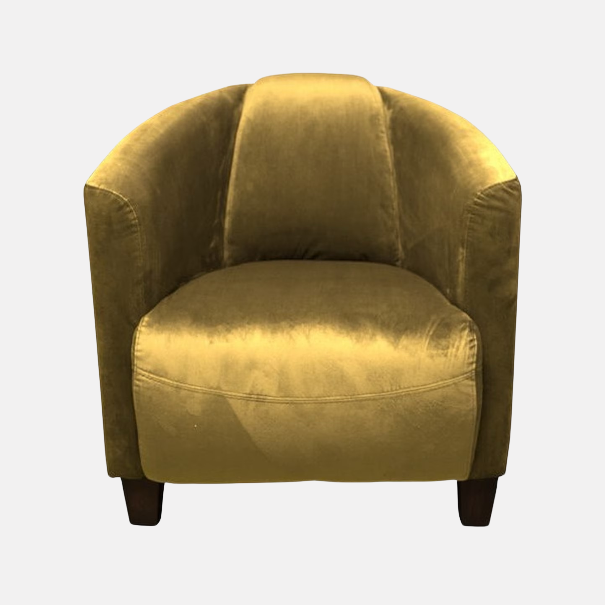 Rocket Velvet Tub Armchair - Mustard