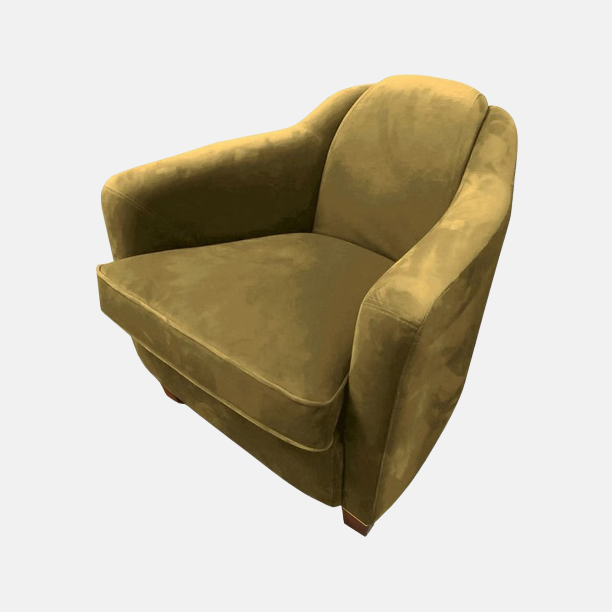 Rocket Velvet Tub Armchair - Mustard