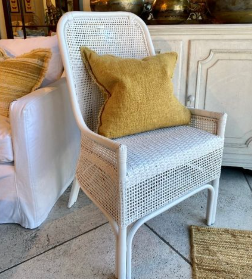 Albany Rattan Dining Chair - Whitewash