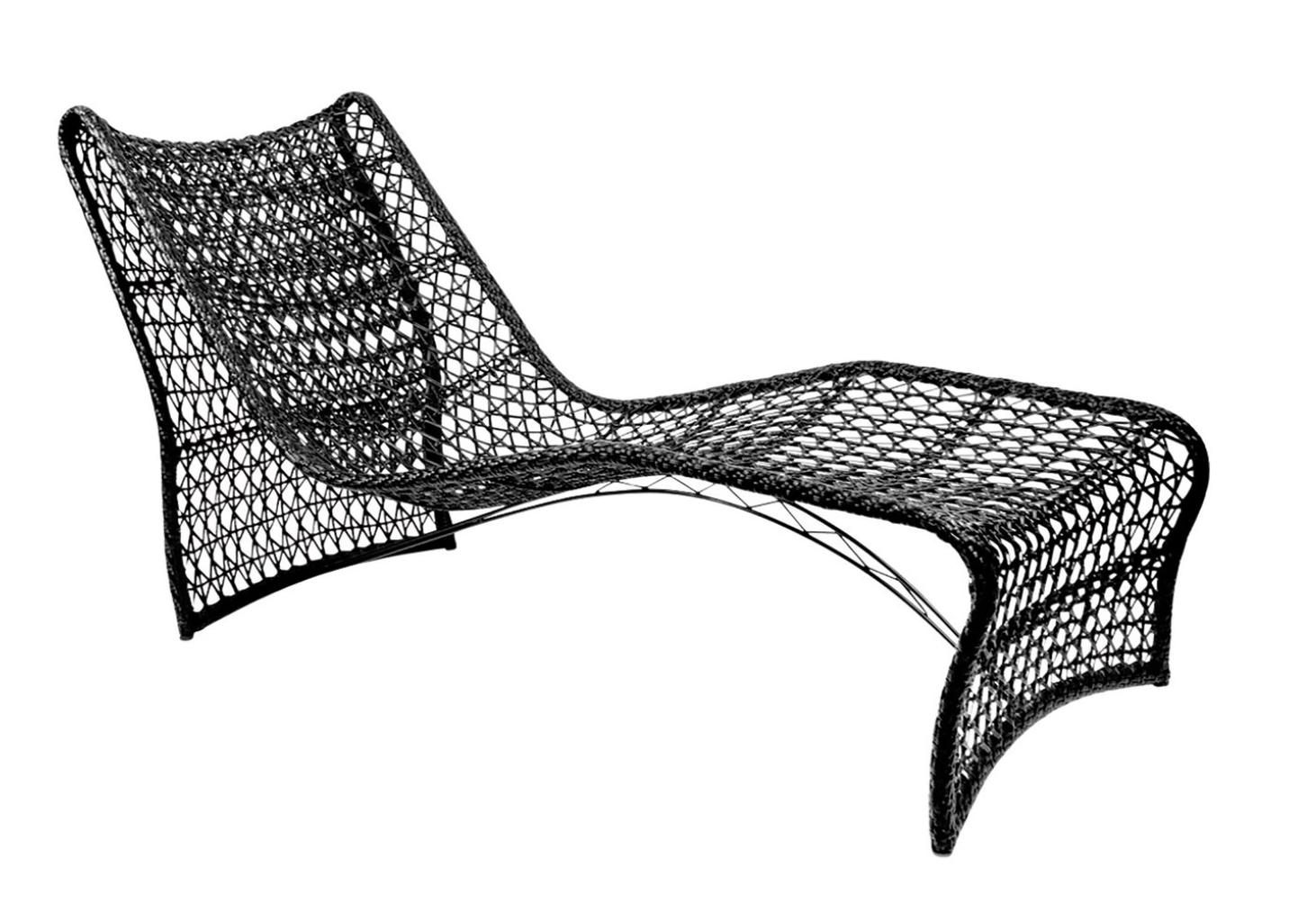 Wave Outdoor Lounger - Black