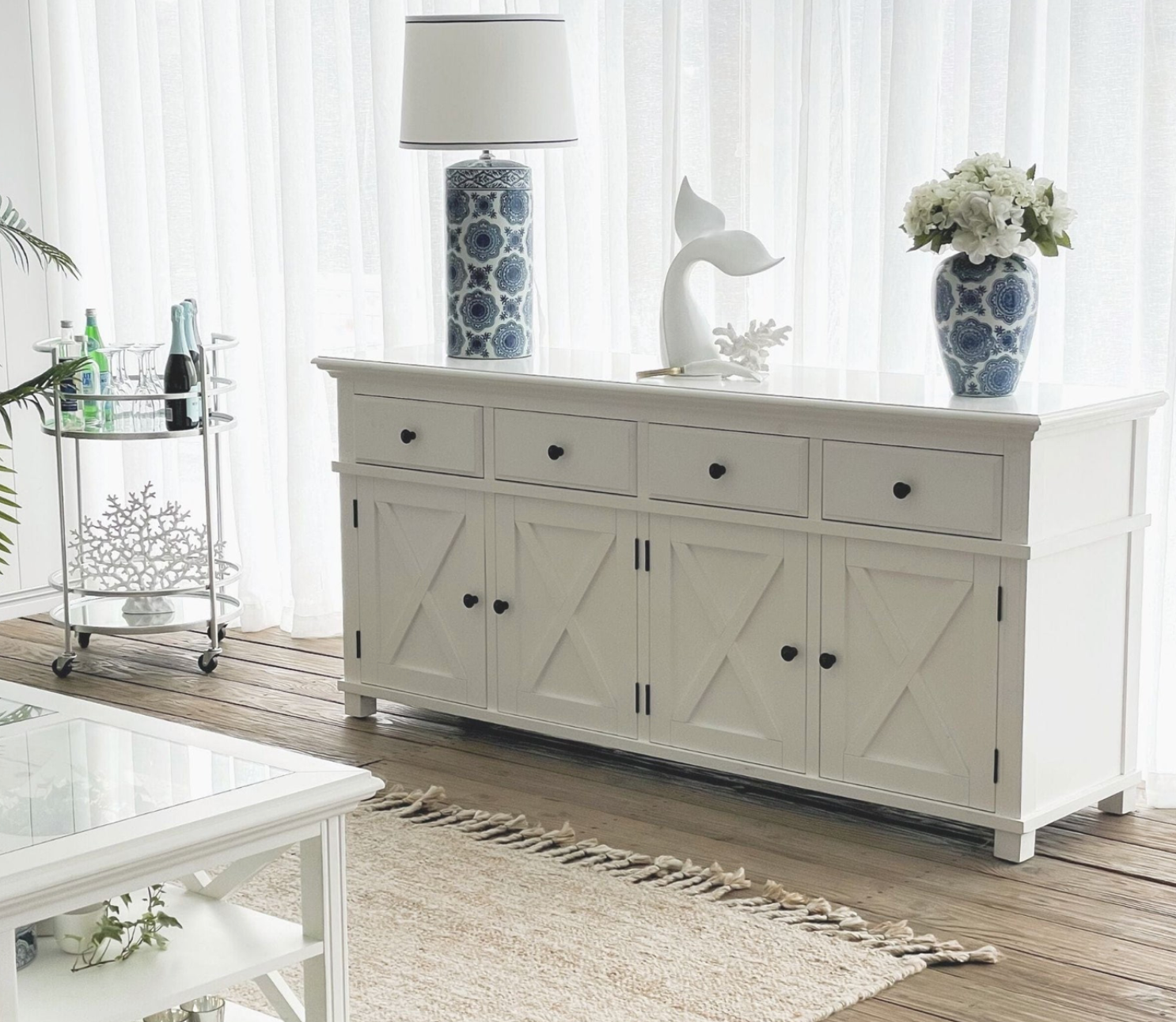 Sorrento 4 Door Buffet - White