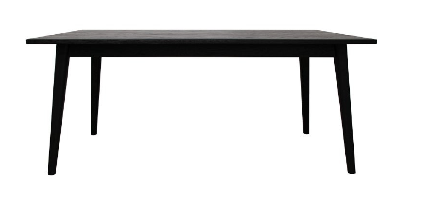 Vaasa Dining Table - Matte Black Oak
