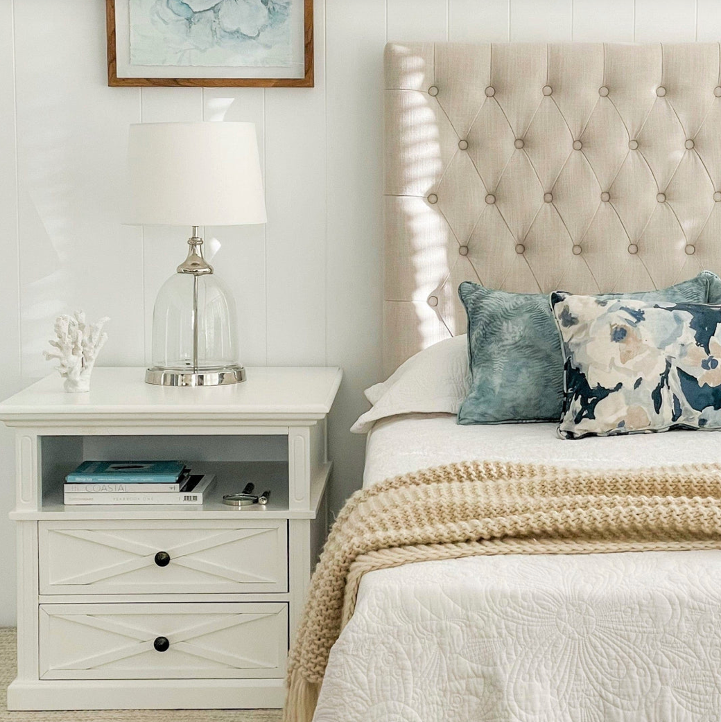 Sorrento Bedside 2 Drawer - White